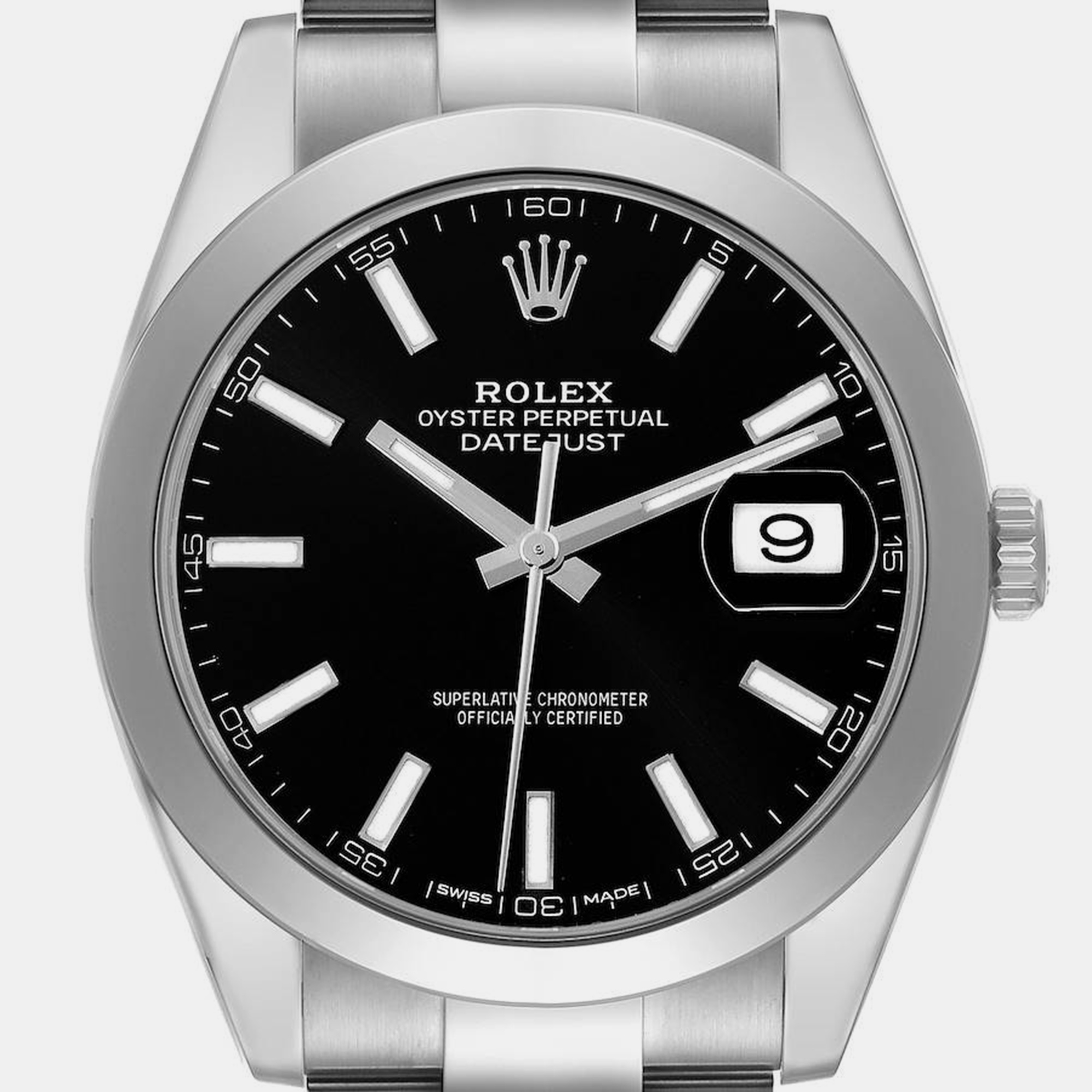 

Rolex Datejust 41 Black Dial Steel Oyster Bracelet Men's Watch 126300 41 mm