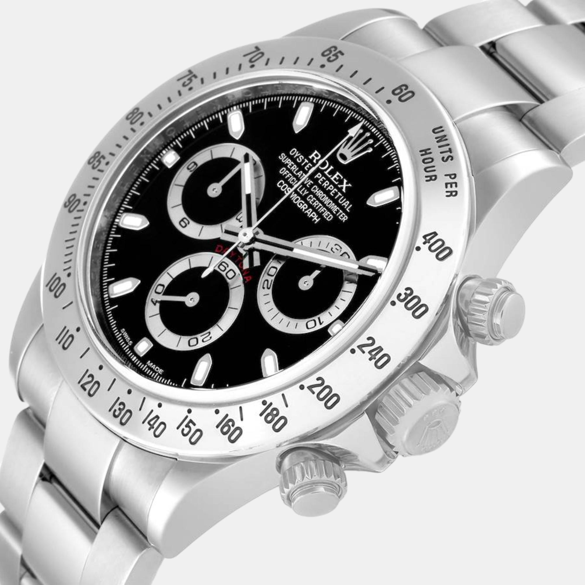 

Rolex Daytona Chronograph Black Dial Steel Mens Watch 116520