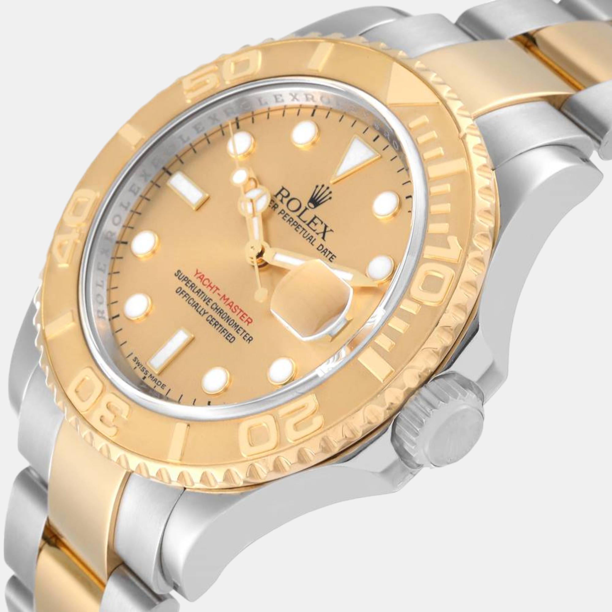 

Rolex Yachtmaster Steel Yellow Gold Champagne Dial Mens Watch 16623