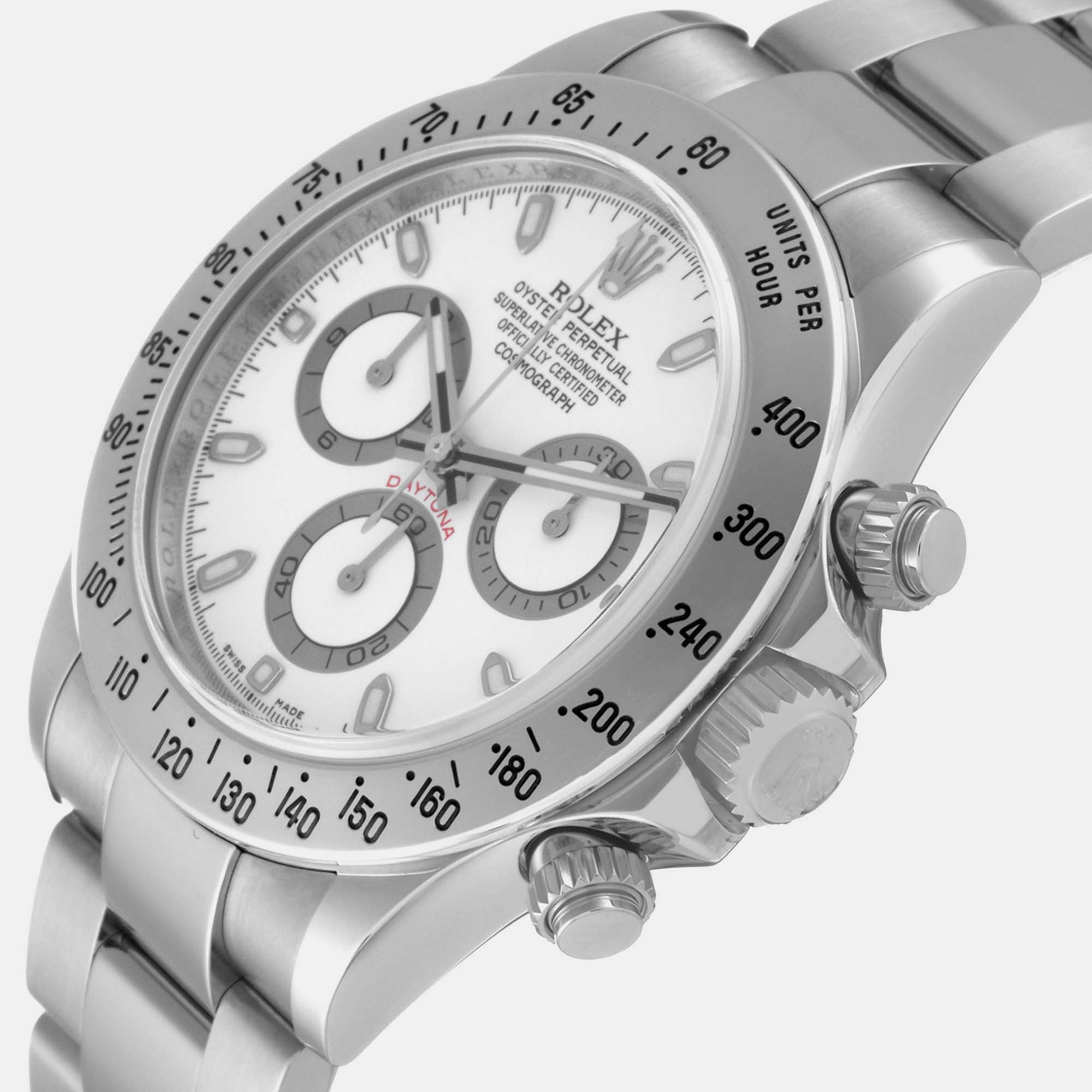 

Rolex Daytona White Dial Chronograph Steel Men's Watch 116520 40 mm