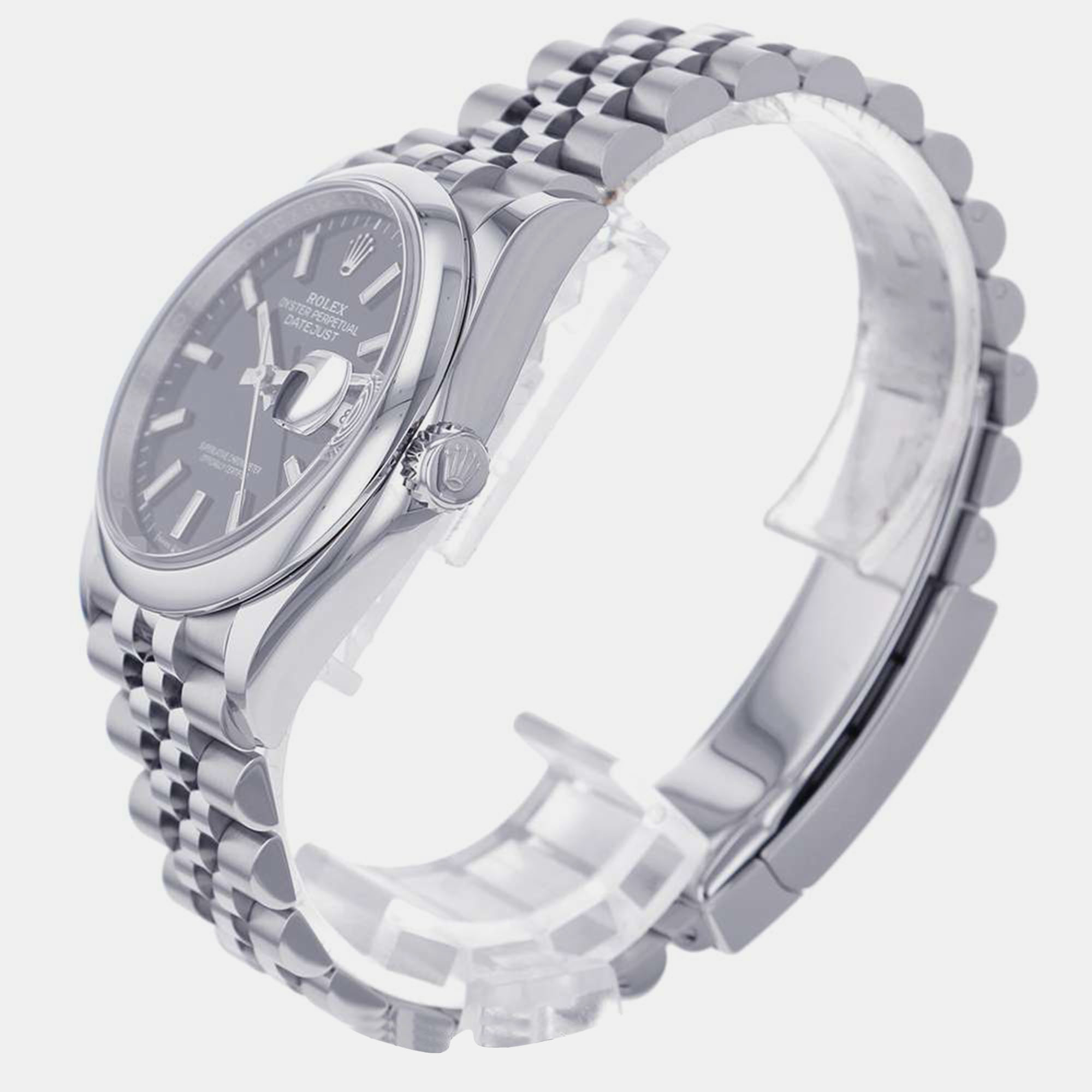 

Rolex Blue Stainless Steel Datejust 126200 Automatic Men's Wristwatch 36 mm