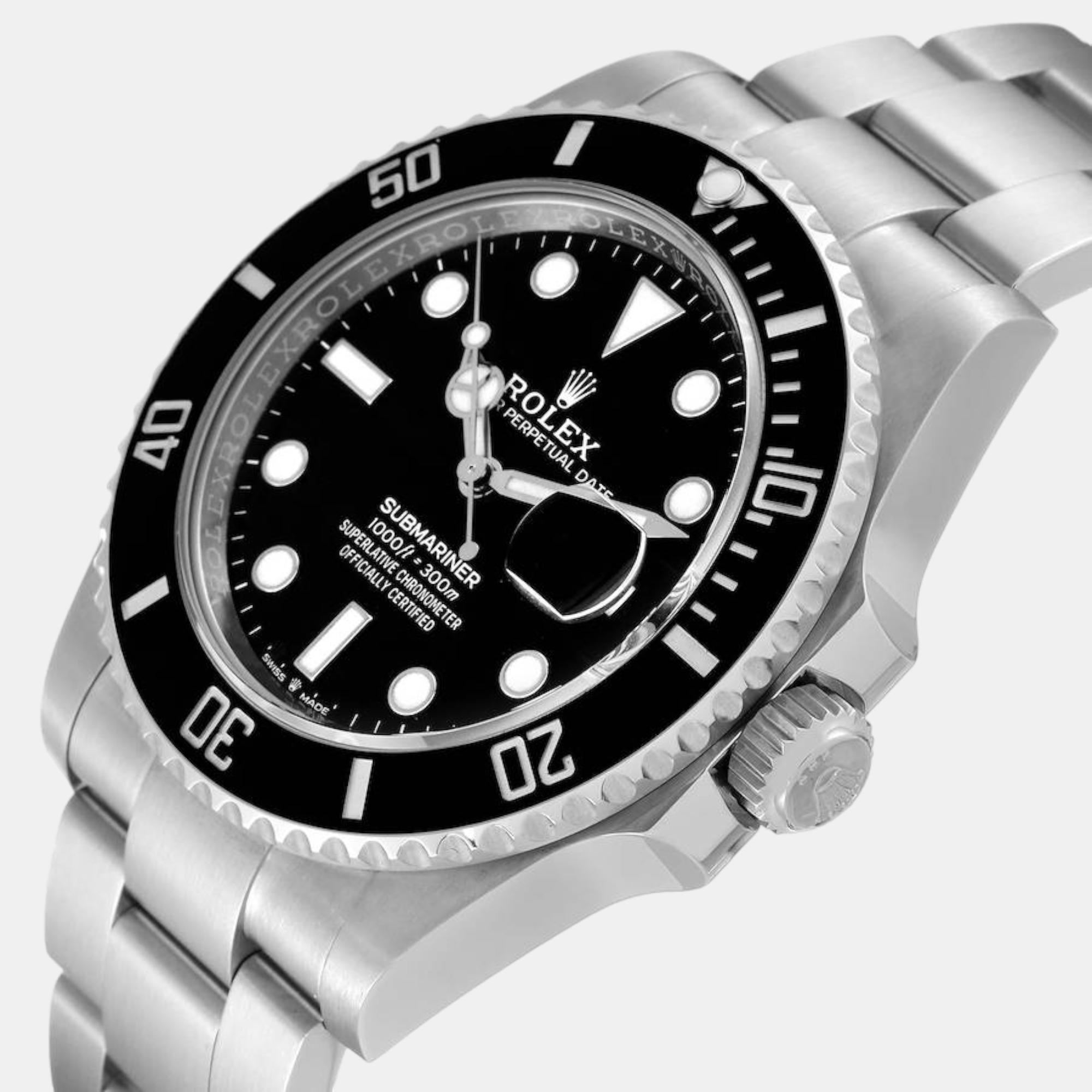 

Rolex Submariner Black Dial Ceramic Bezel Steel Men's Watch 126610 41 mm