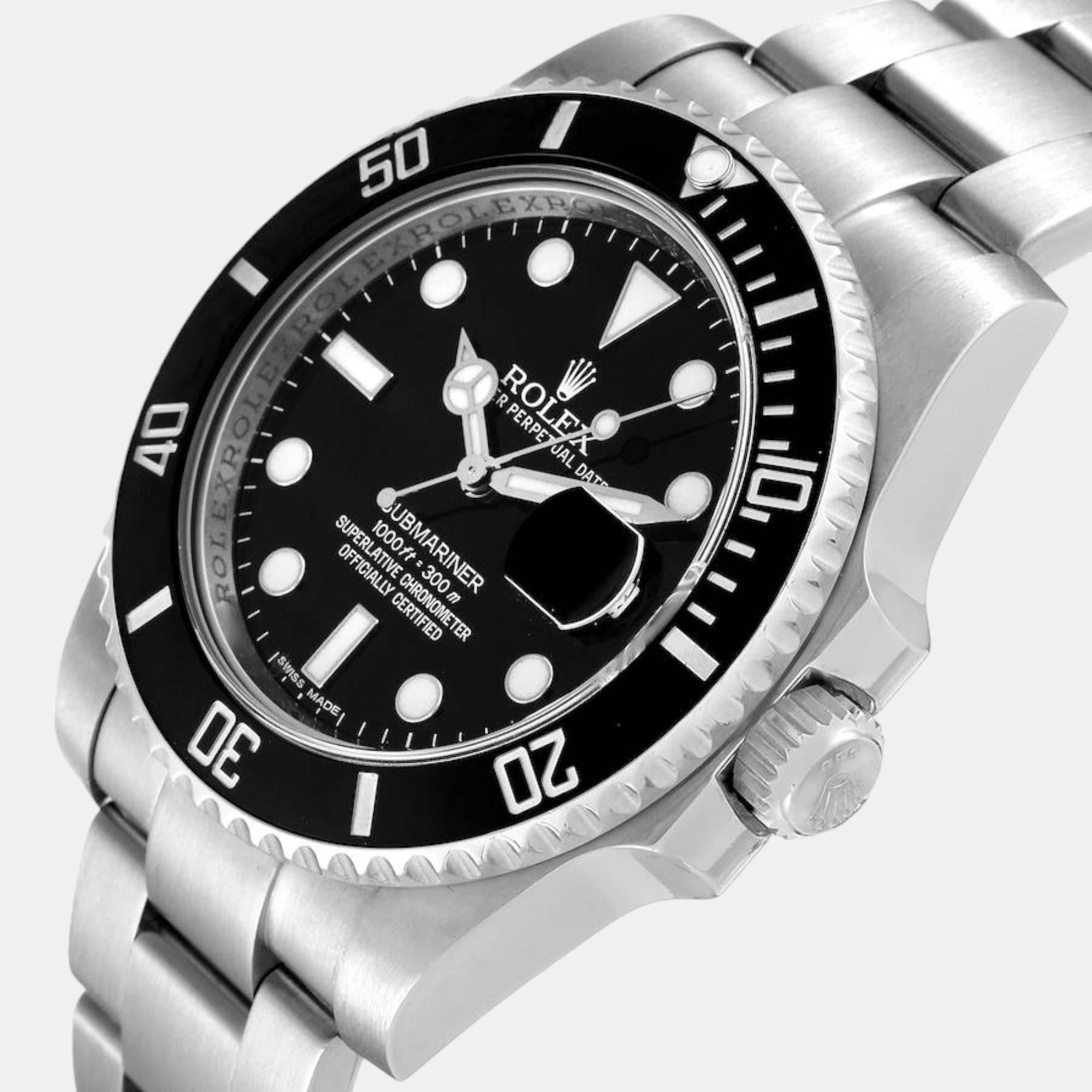 

Rolex Submariner Date Black Dial Steel Men's Watch 116610 40 mm