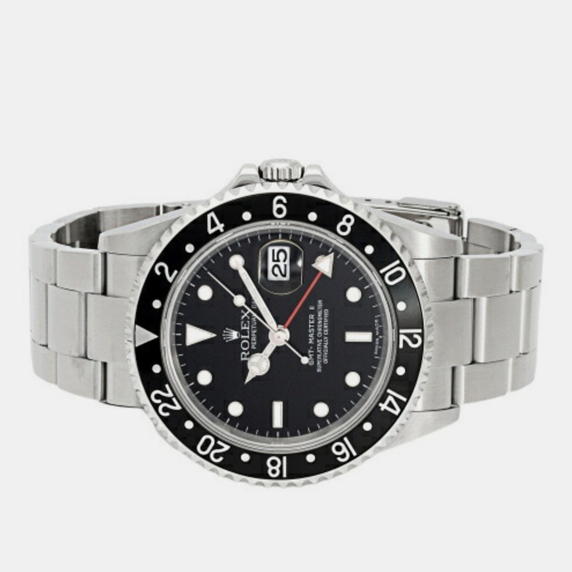 

Rolex Black Stainless Steel GMT-Master II 16710LN Automatic Men's Wristwatch 40 mm