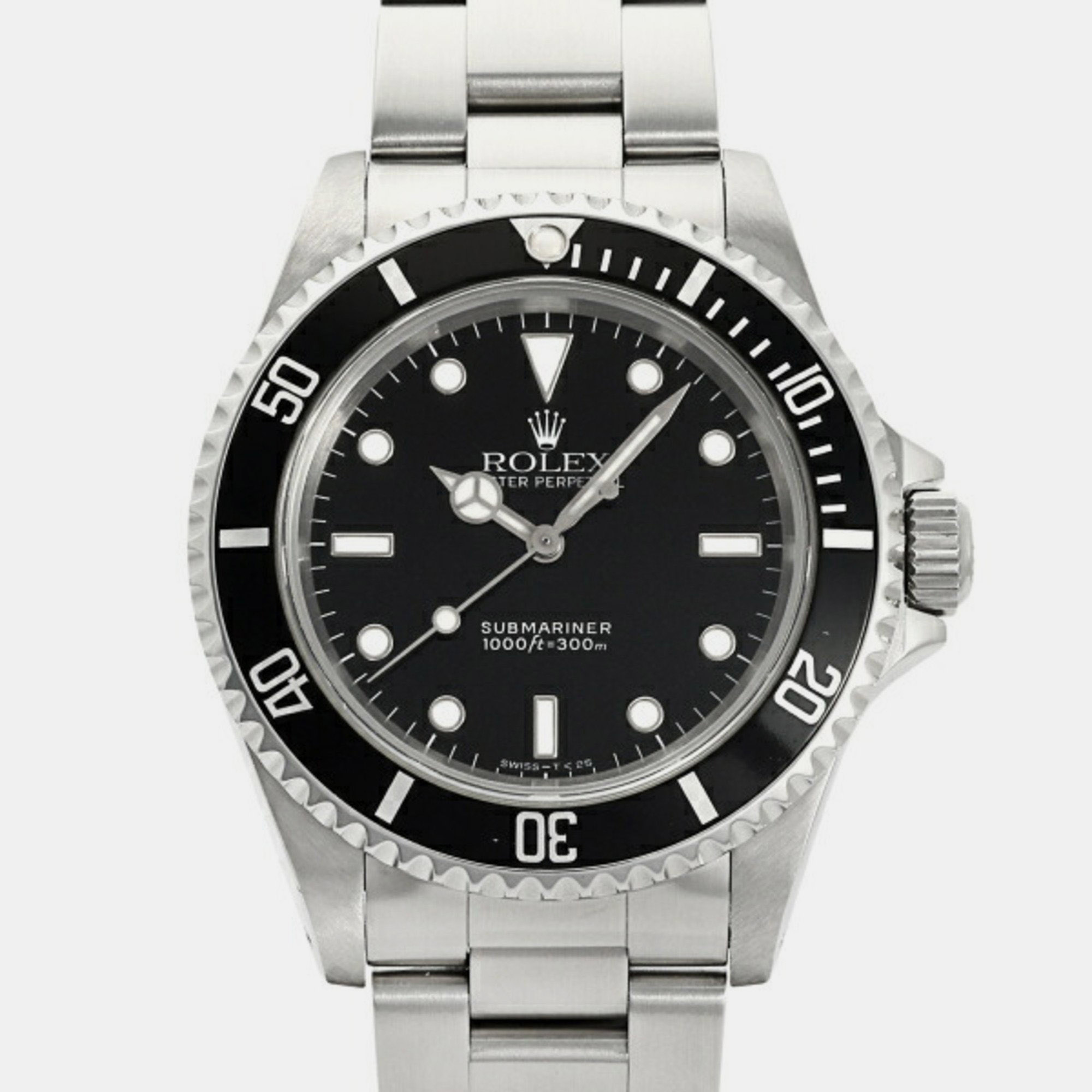

Rolex Black Stainless Steel Submariner 14060 Automatic Men's Wristwatch 40 mm