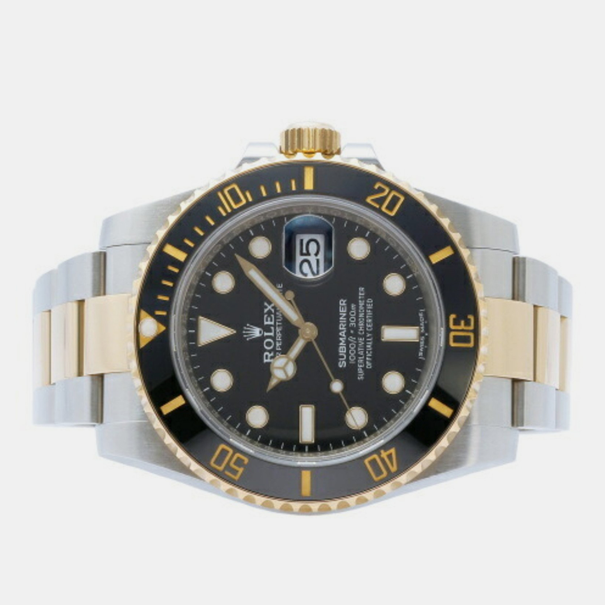 

Rolex Black 18k Yellow Gold And Stainless Steel Submariner 116613LN Automatic Men's Wristwatch 40 mm