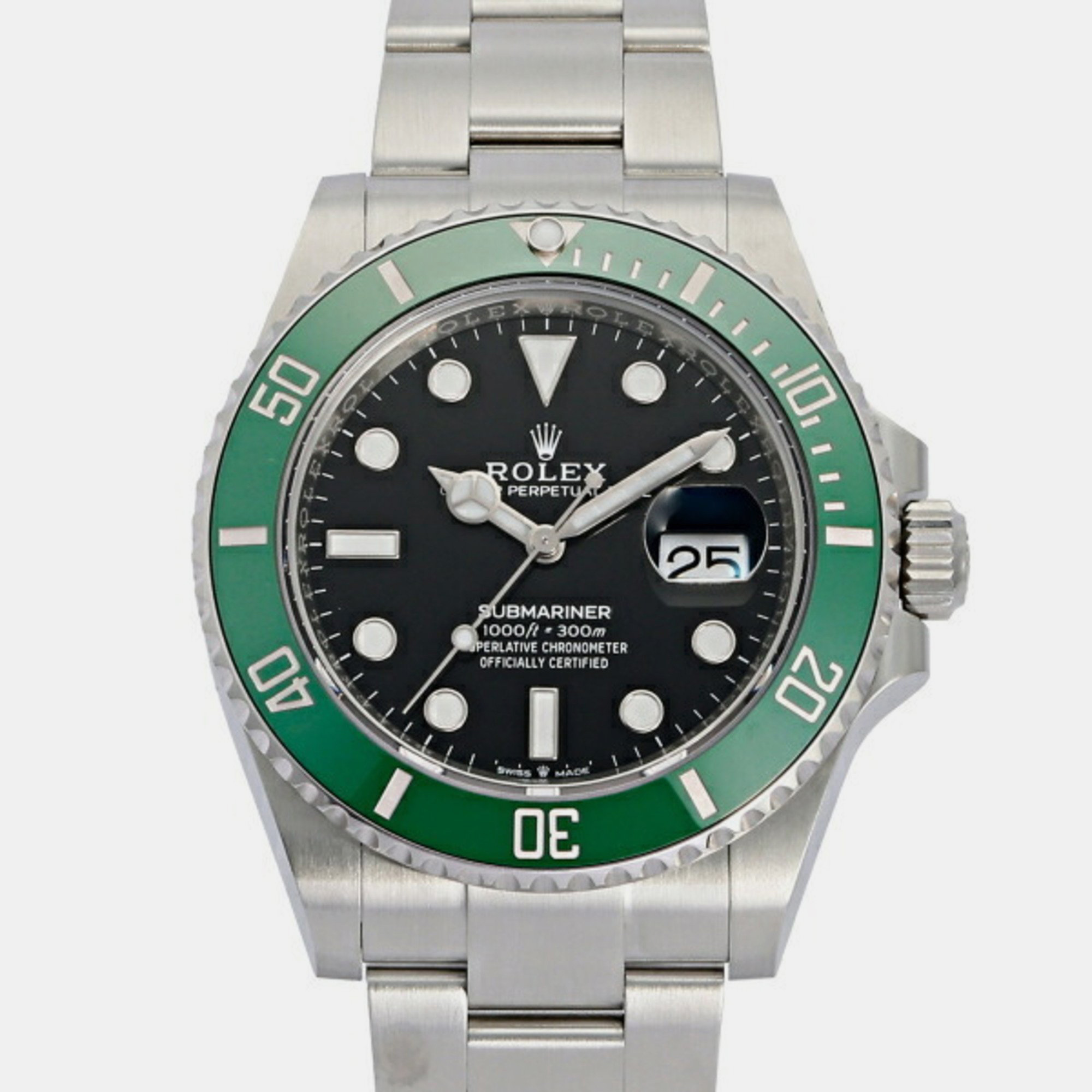 

Rolex Black Stainless Steel Submariner 126610LV Automatic Men's Wristwatch 41 mm
