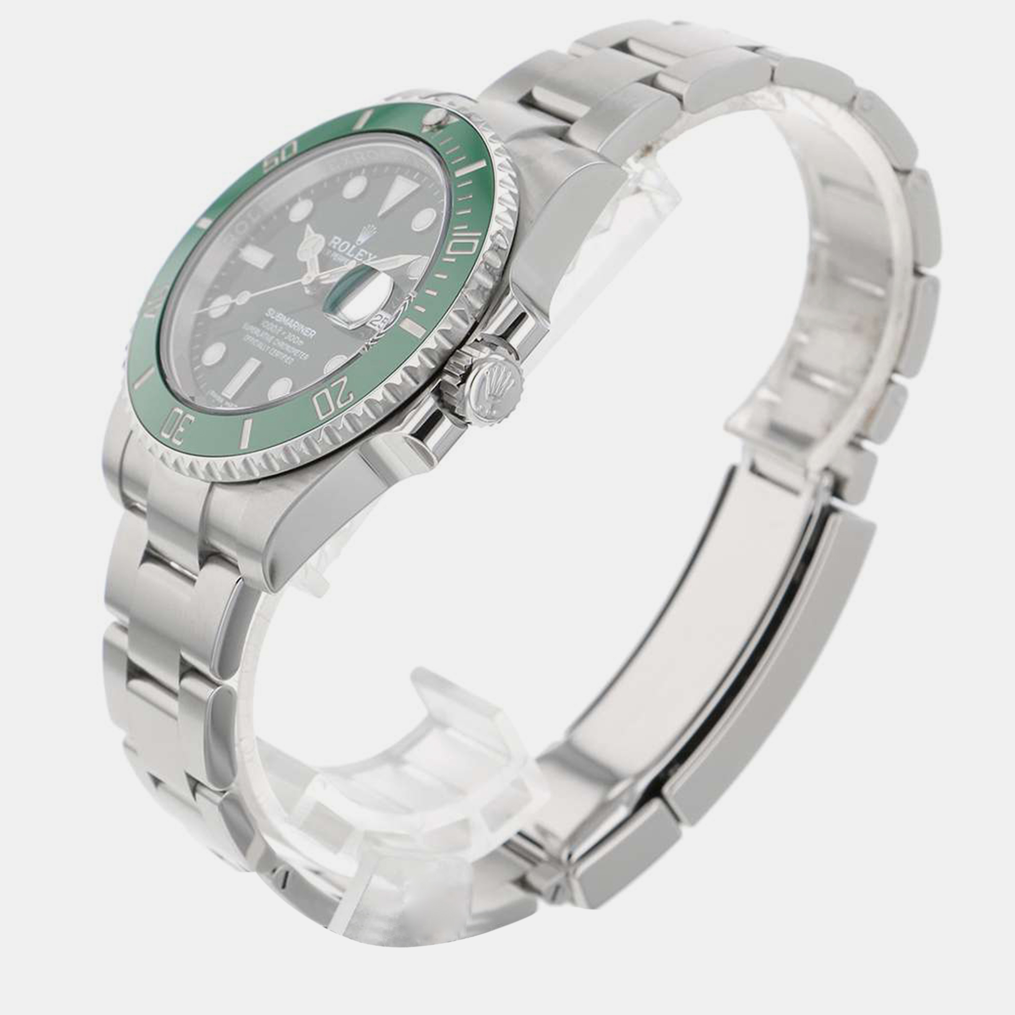 

Rolex Green Stainless Steel Submariner 116610LV Automatic Men's Wristwatch 40 mm