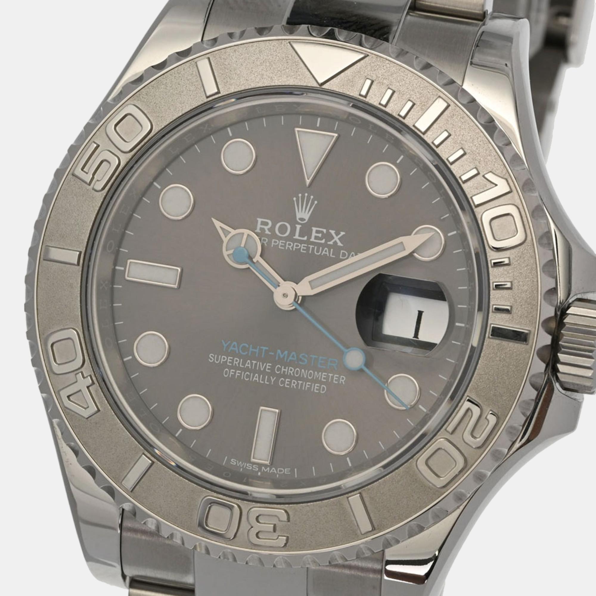 

Rolex Grey Platinum And Stainless Steel Yacht-Master 116622 Automatic Men's Wristwatch 40 mm