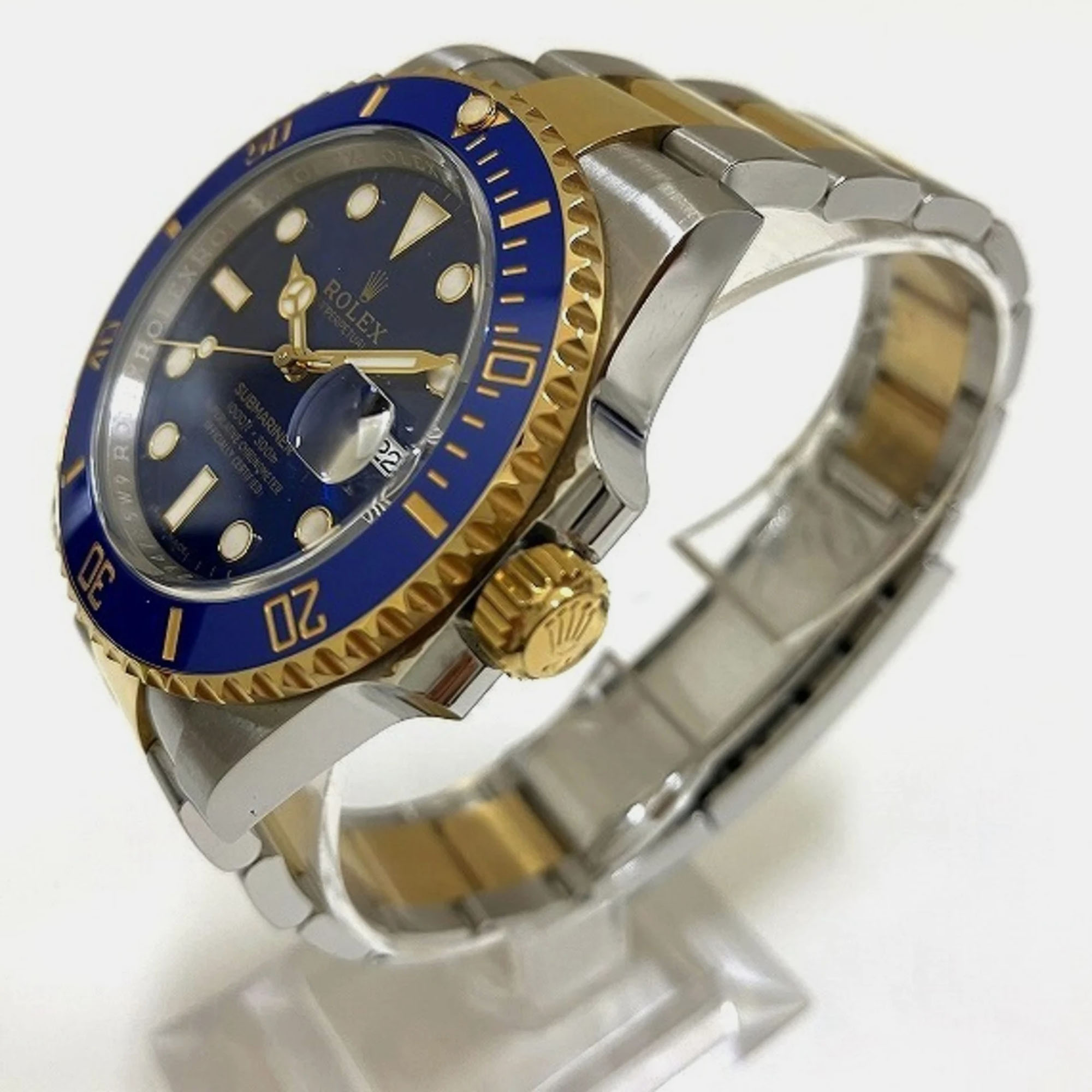 

Rolex Blue 18k Yellow Gold And Stainless Steel Submariner 116613LB Automatic Men's Wristwatch 41 mm