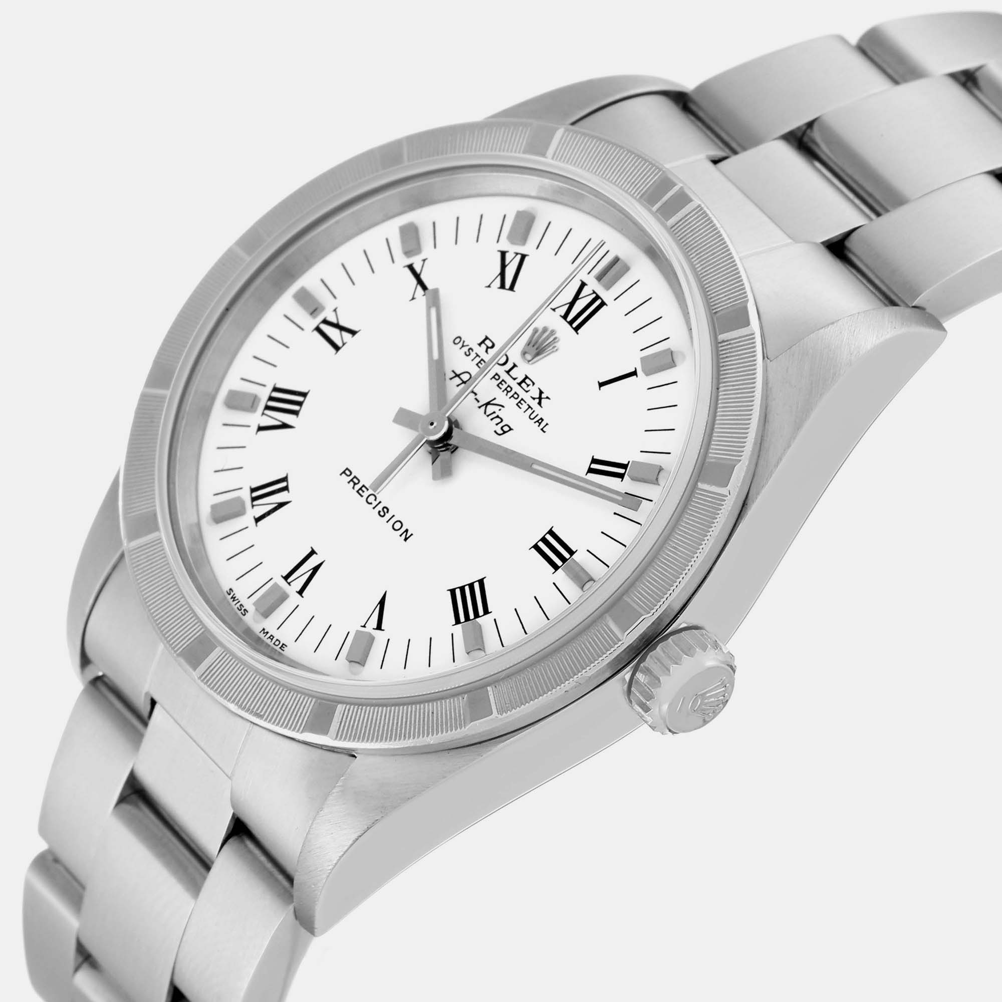 

Rolex Air King White Roman Dial Steel Men's Watch 14010 34 mm