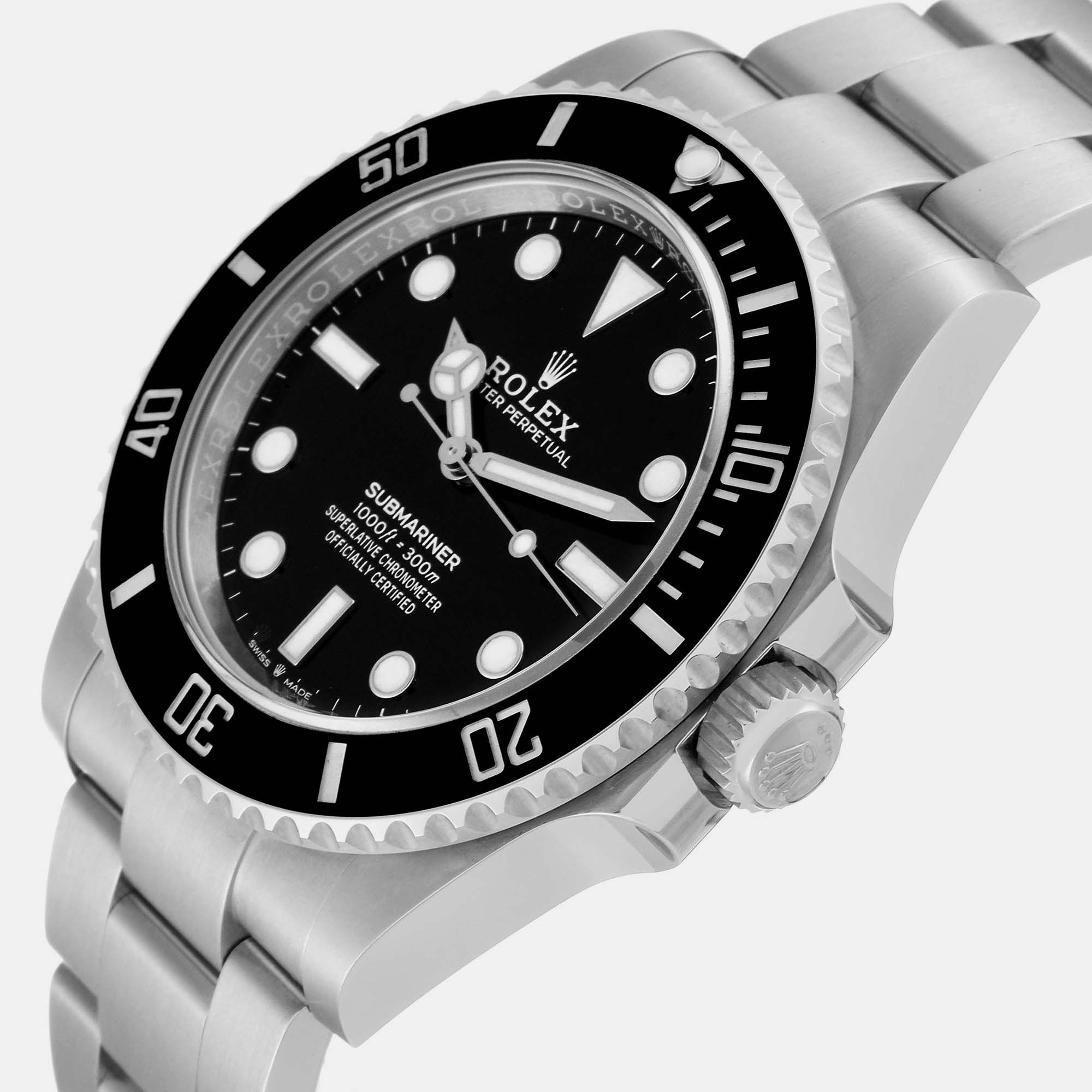 

Rolex Submariner Non-Date Ceramic Bezel Steel Mens Watch 124060 41 mm, Black