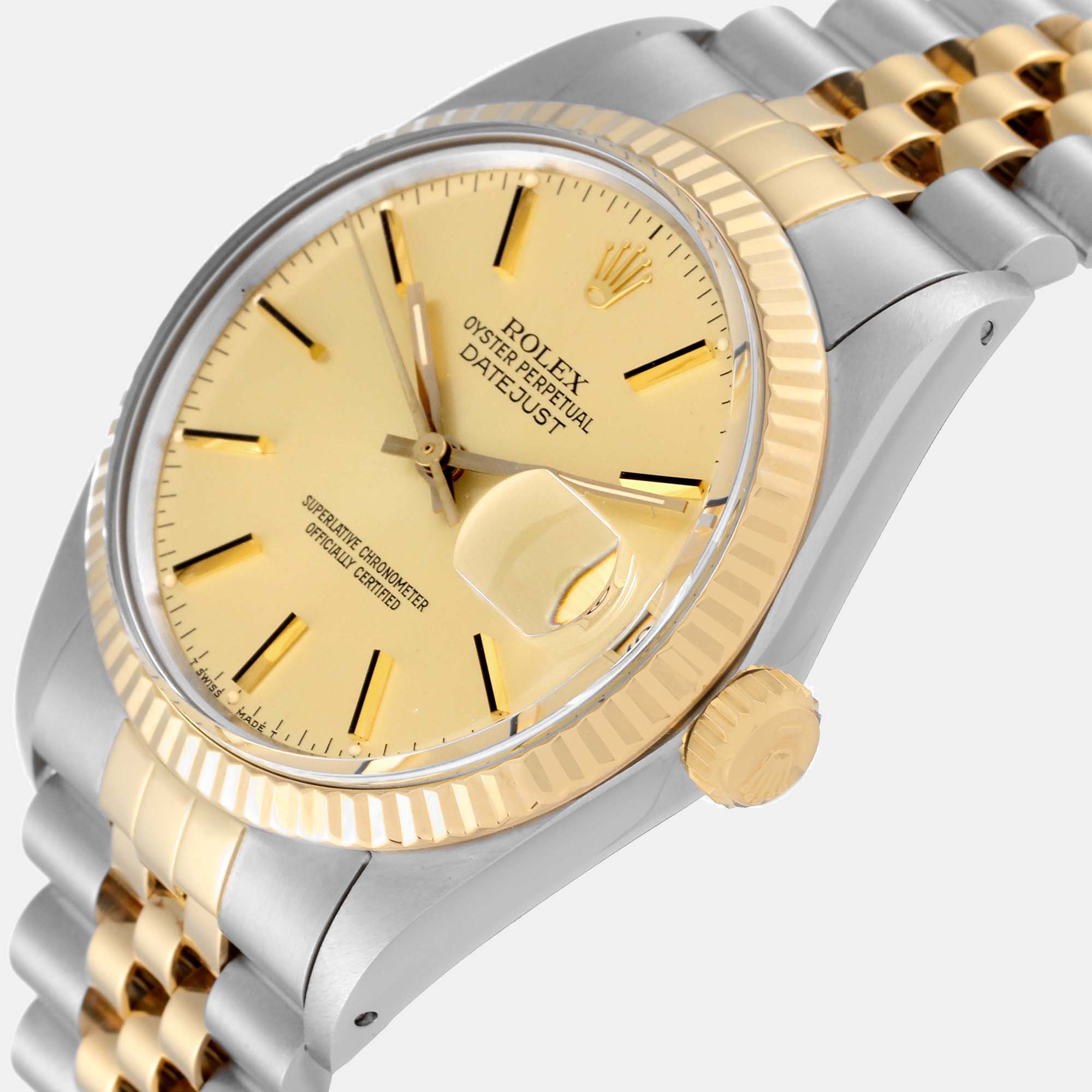

Rolex Datejust Steel Yellow Gold Vintage Men's Watch 16013 36 mm