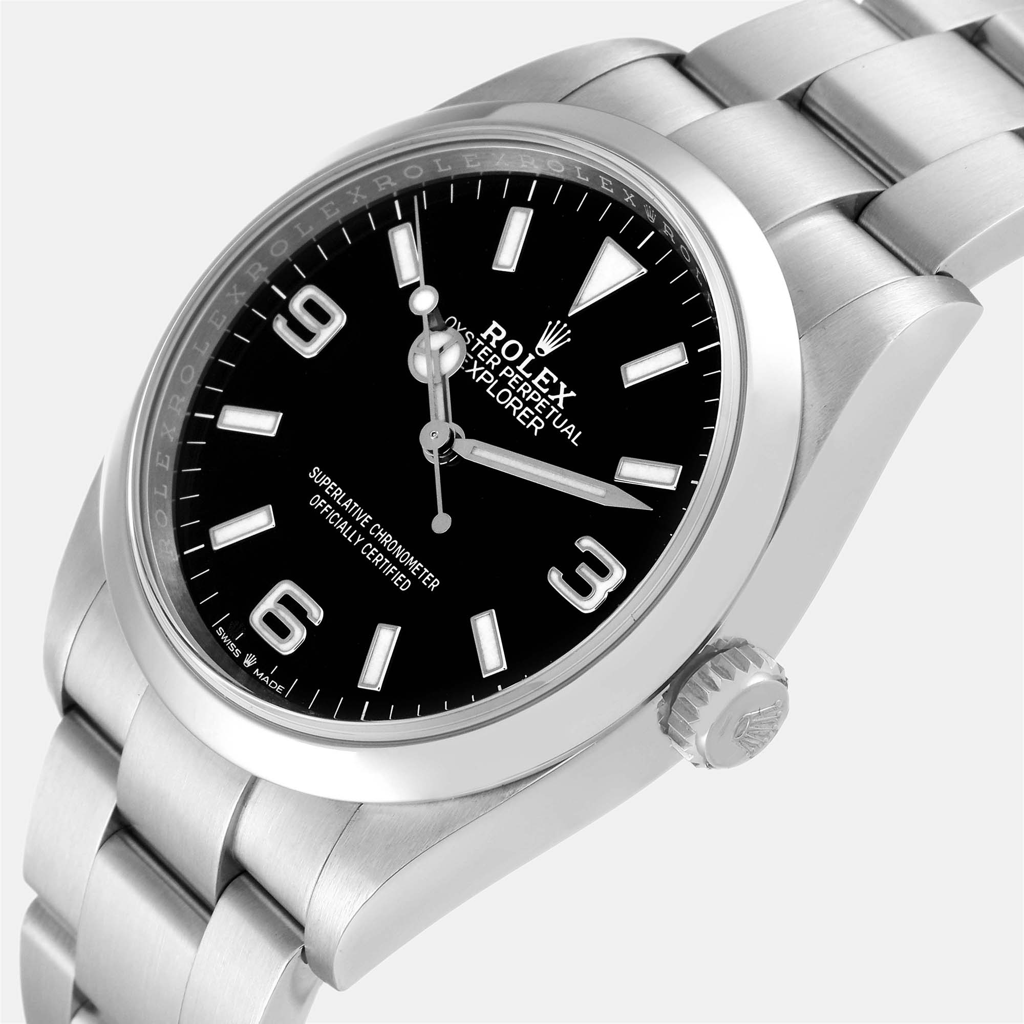 

Rolex Explorer I  Black Dial Stainless Steel Mens Watch 124270 36 mm