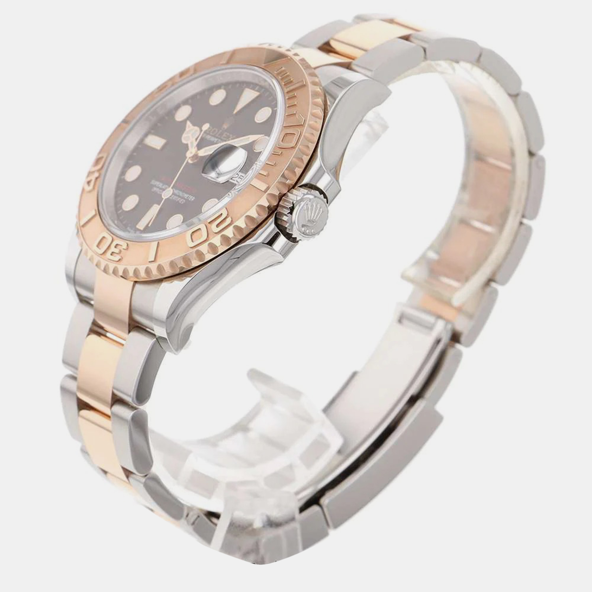 

Rolex Black 18k Rose Gold And Stainless Steel Yacht-Master 126621 Automatic Men's Wristwatch 40 mm