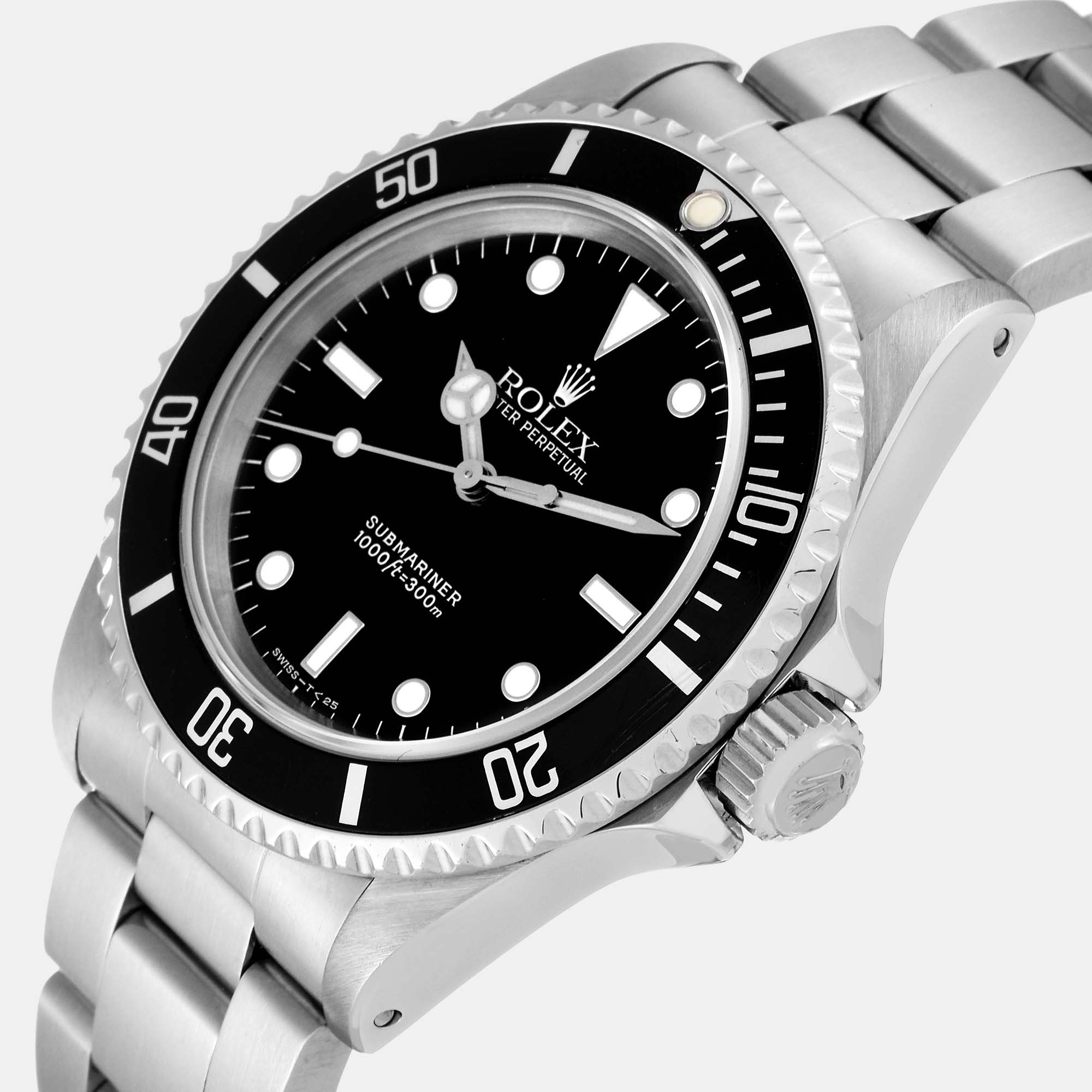 

Rolex Submariner No Date  2 Liner Steel Men's Watch 14060 40 mm, Black