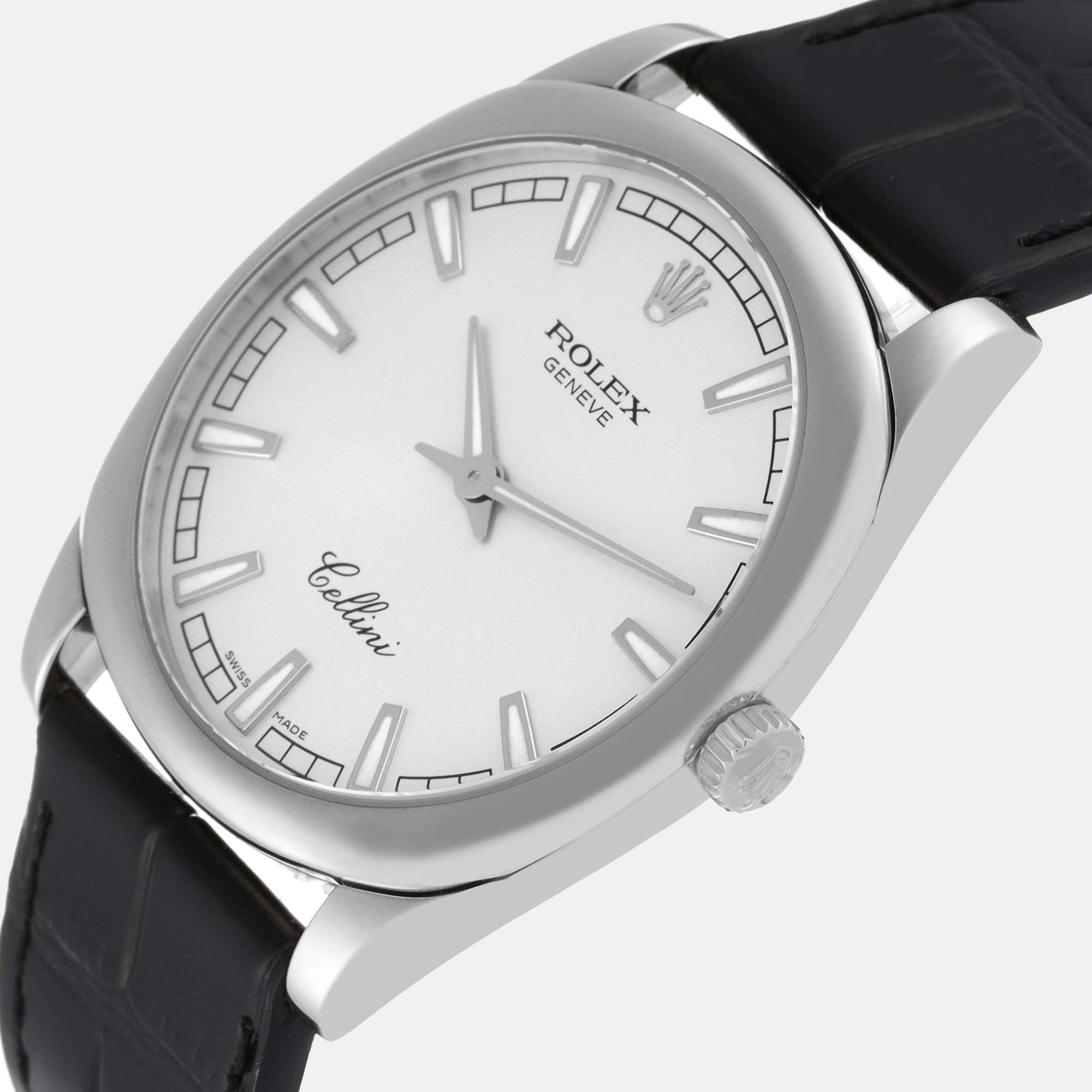 

Rolex Cellini Danaos White Gold Silver Dial Men's Watch 4243 38 mm