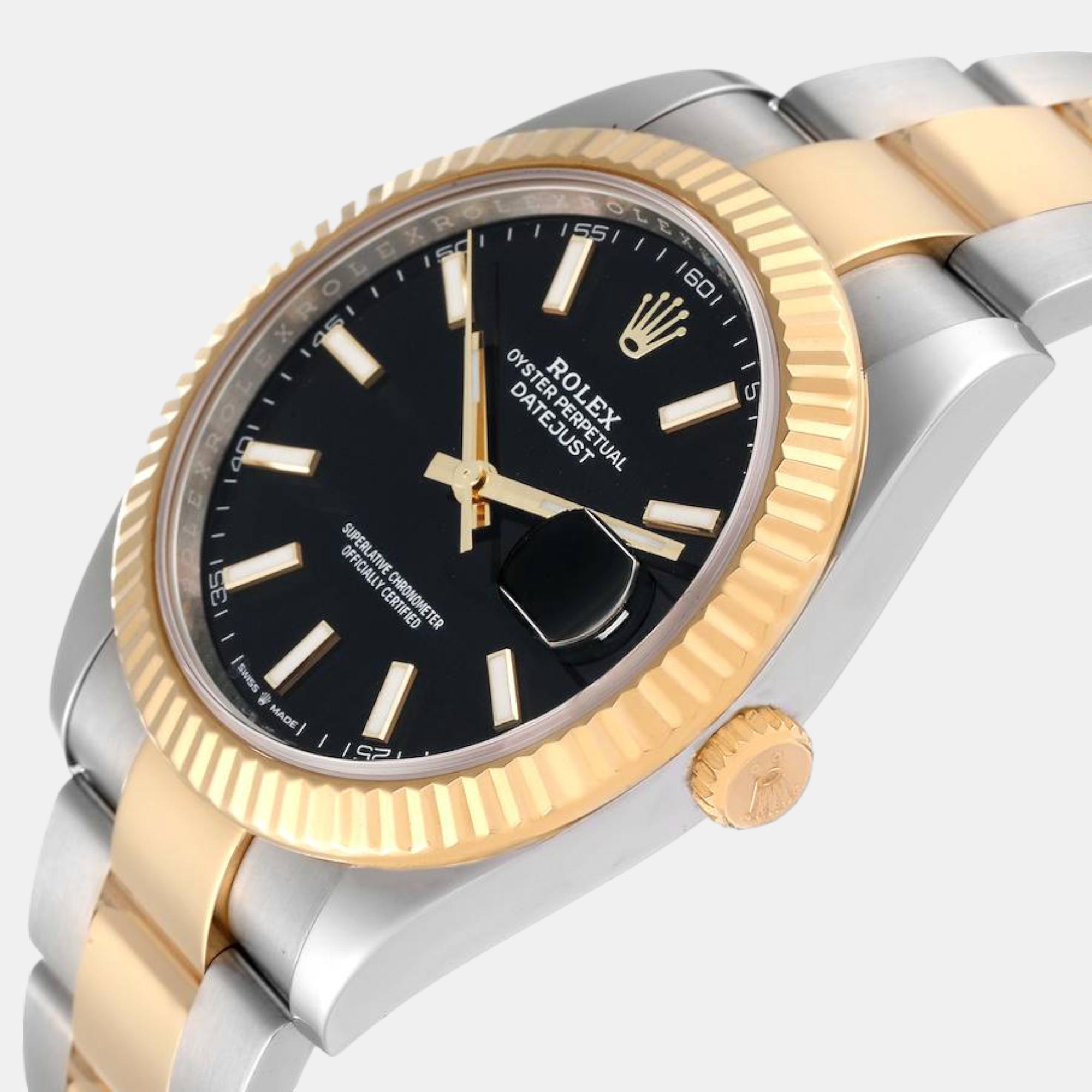 

Rolex Datejust 41 Steel Yellow Gold Black Dial Mens Watch 126333