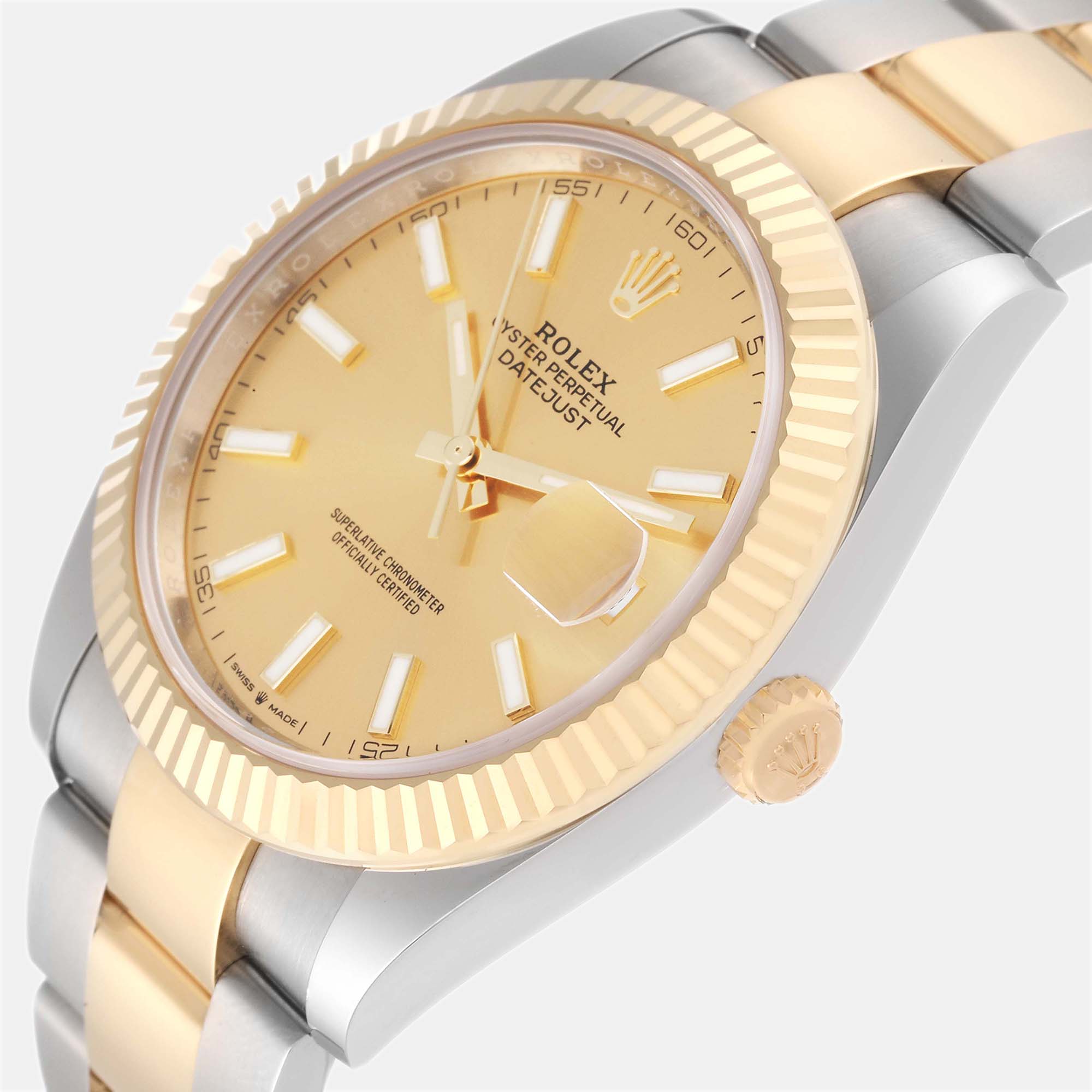 

Rolex Datejust 41 Steel Yellow Gold Champagne Dial Mens Watch 126333 Unworn