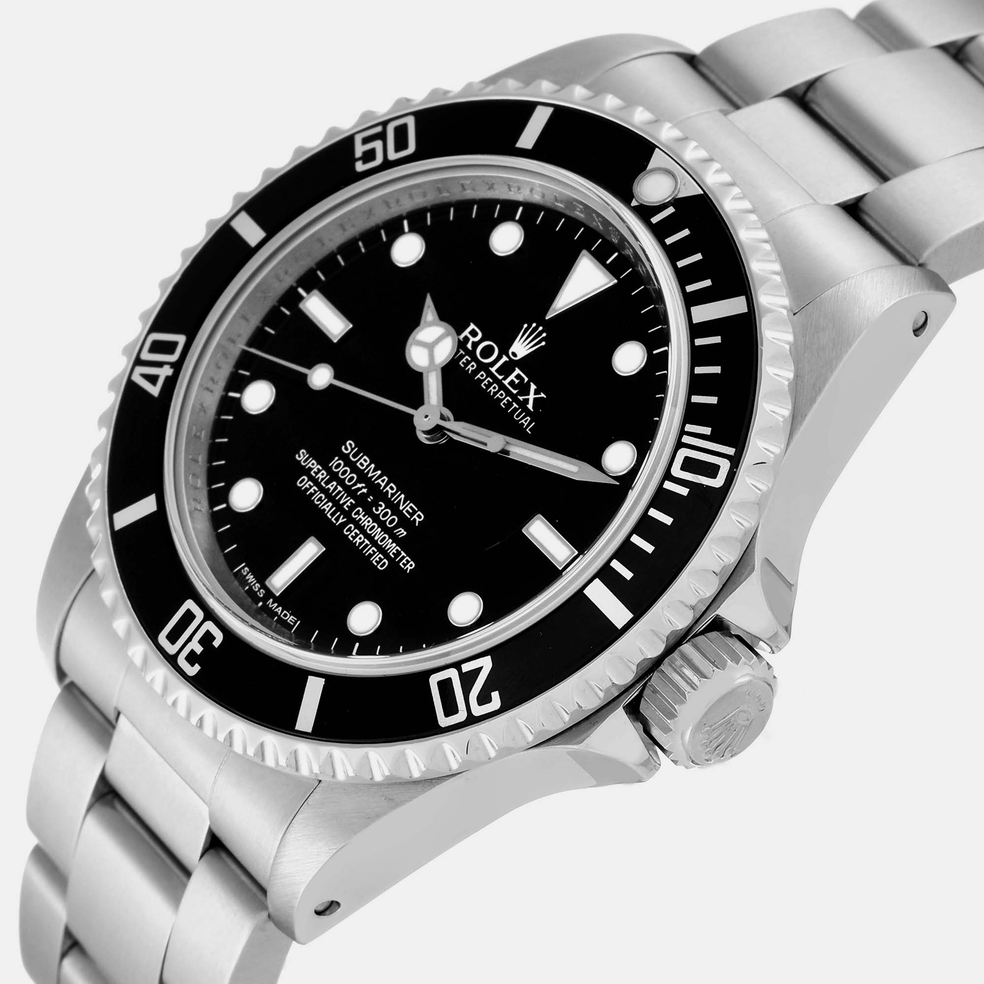 

Rolex Submariner No Date  4 Liner Steel Mens Watch 14060 40 mm, Black