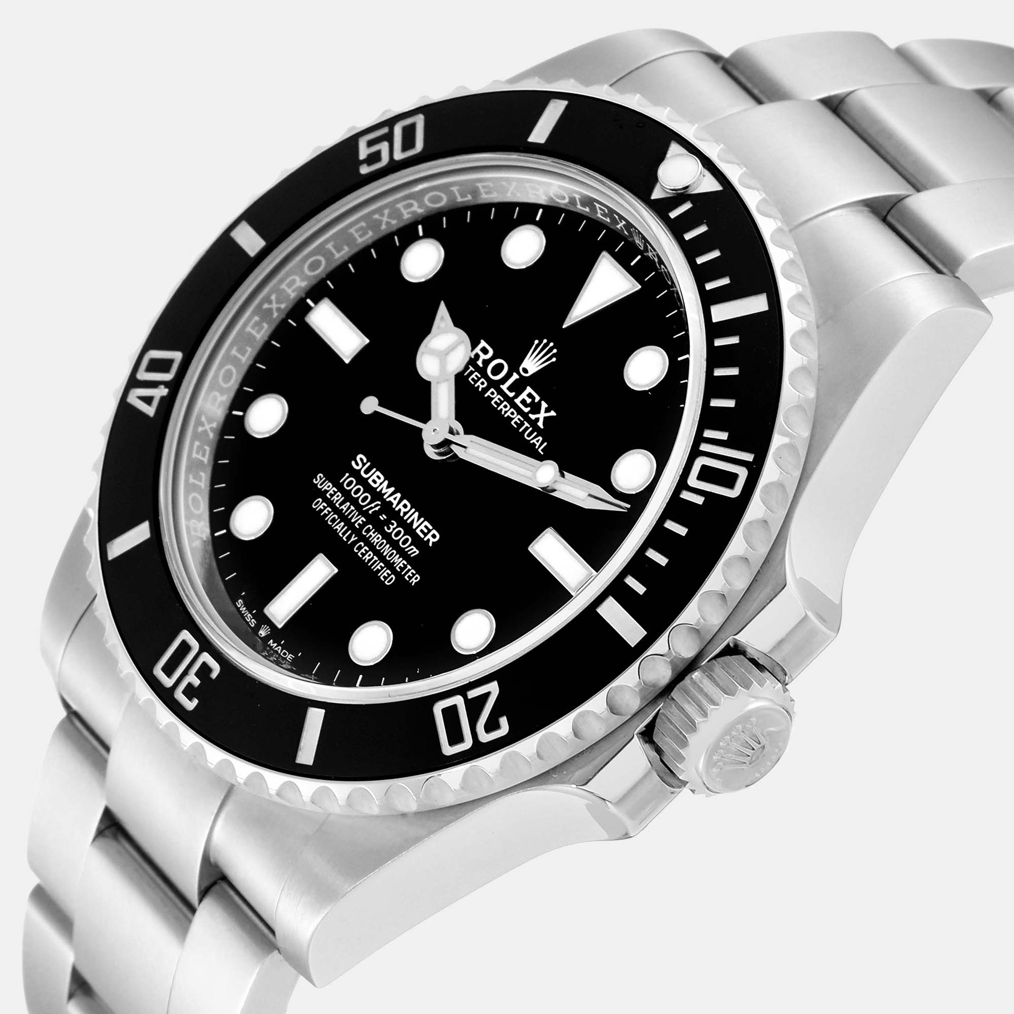 

Rolex Submariner Non-Date Ceramic Bezel Steel Men's Watch 124060 41 mm, Black