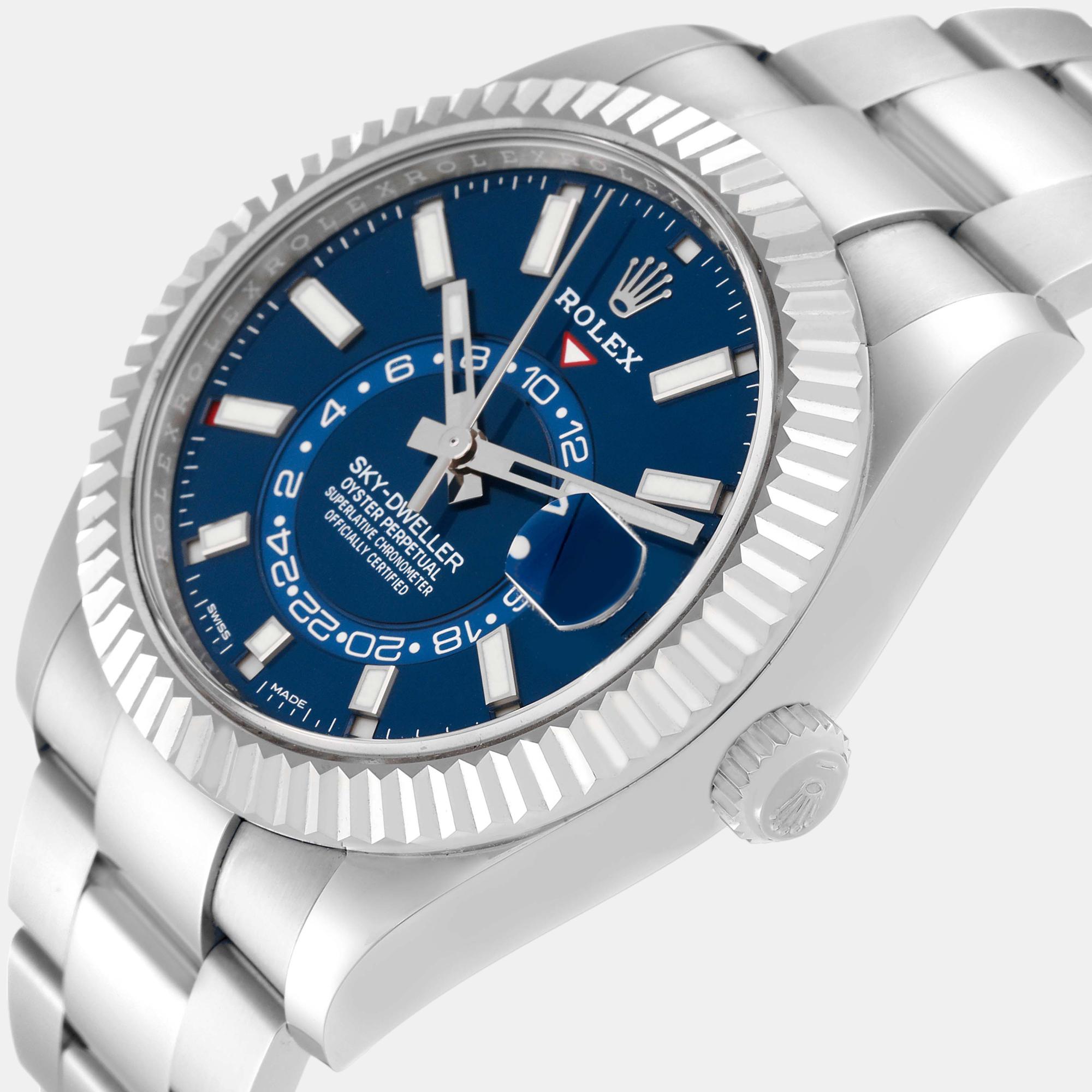 

Rolex Sky-Dweller Steel White Gold Blue Dial Mens Watch 326934