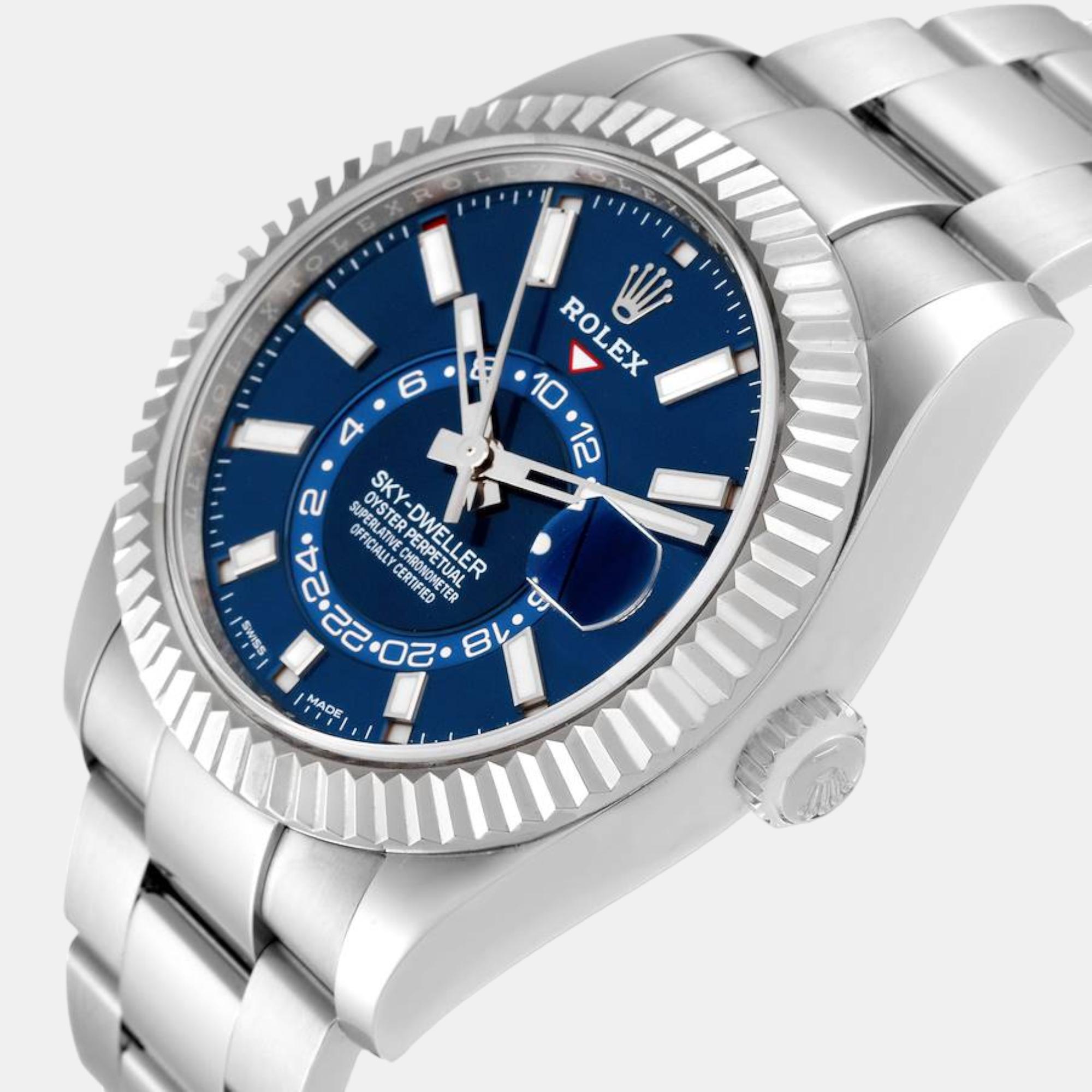 

Rolex Sky-Dweller Blue Dial Steel White Gold Mens Watch 326934