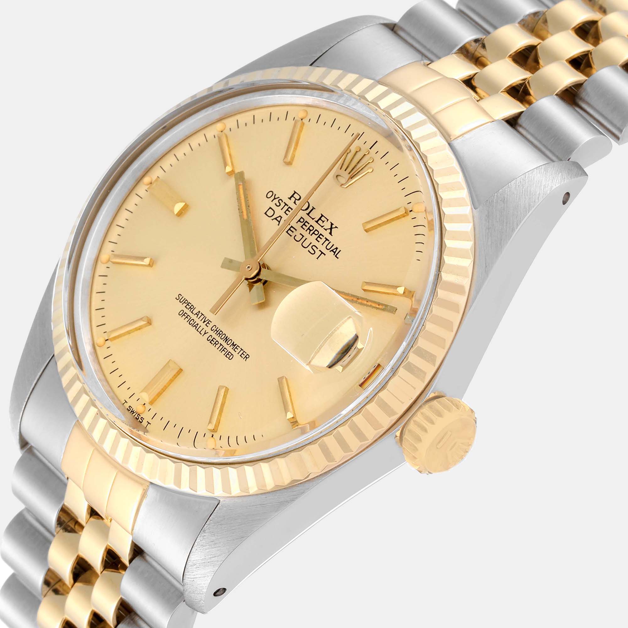 

Rolex Datejust Steel Yellow Gold Vintage Mens Watch 16013 36 mm