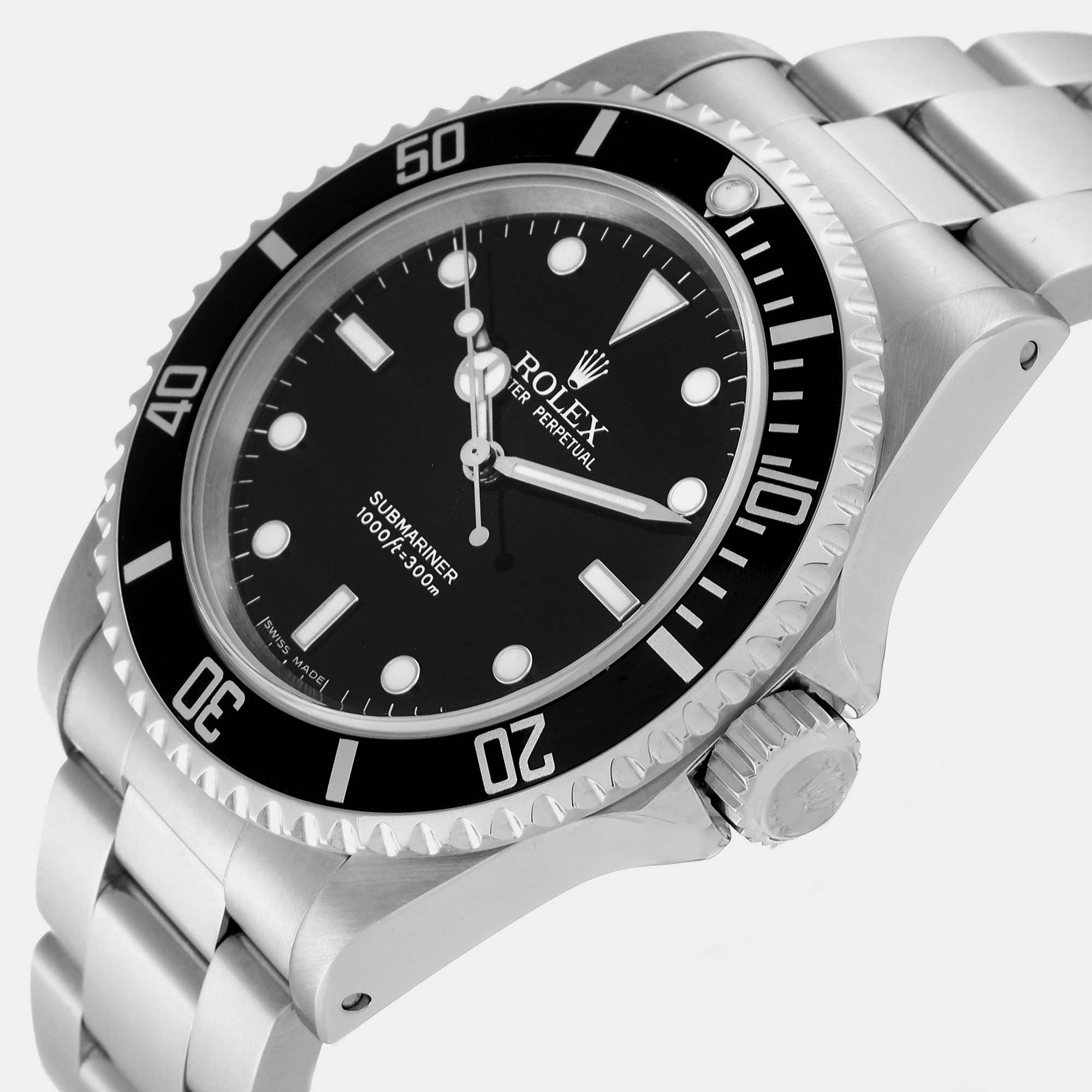 

Rolex Submariner No Date  2 Liner Steel Men's Watch 14060 40 mm, Black