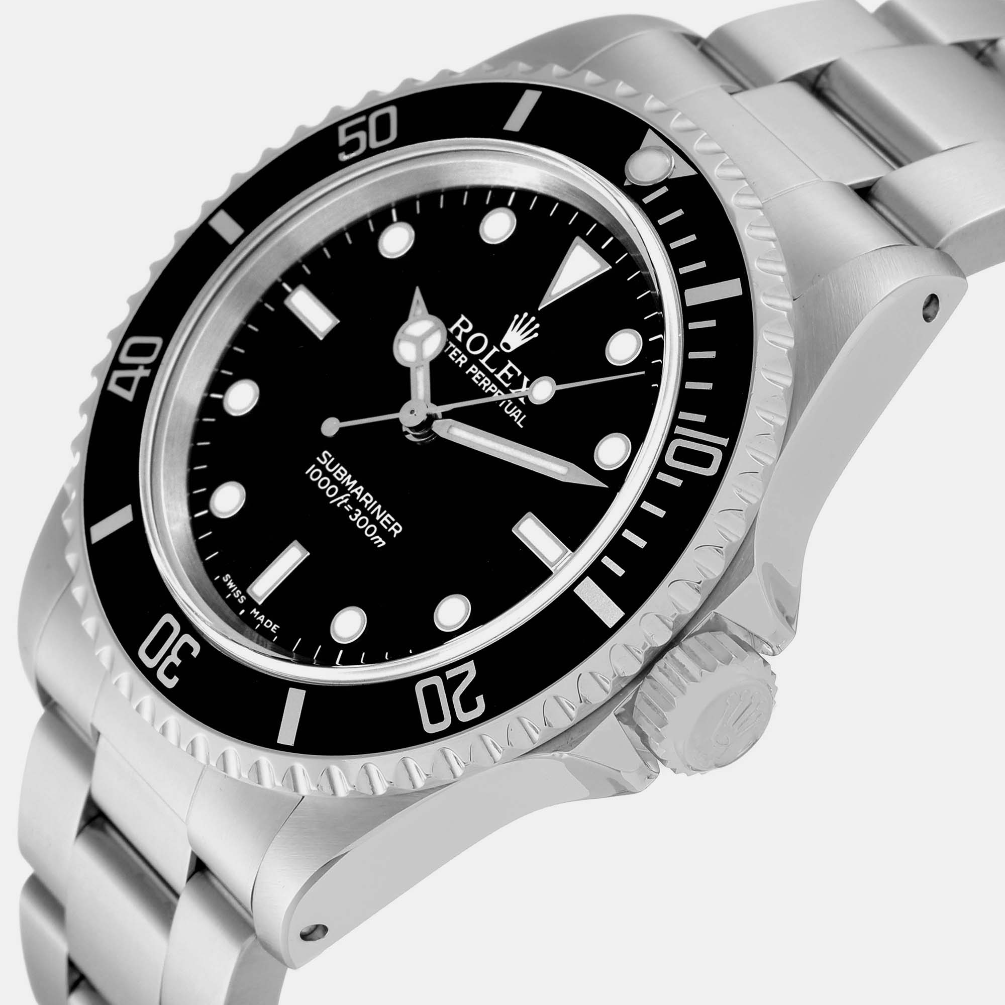 

Rolex Submariner No Date  2 Liner Steel Mens Watch 14060, Black