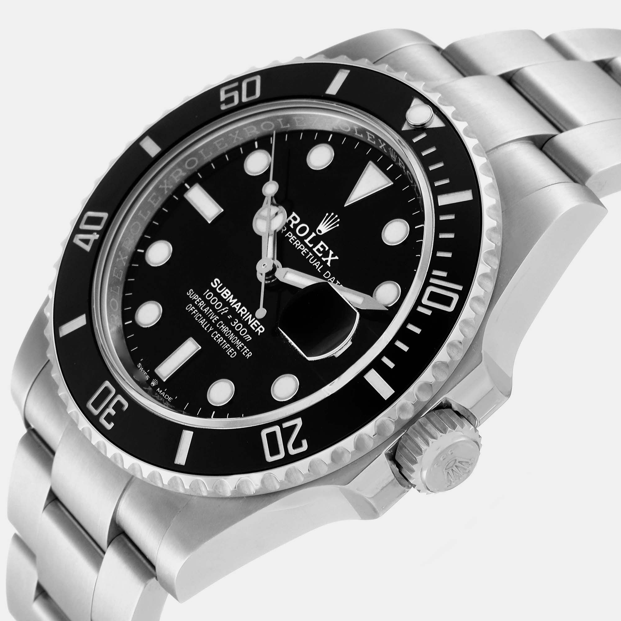 

Rolex Submariner Black Dial Ceramic Bezel Steel Mens Watch 126610 41 mm