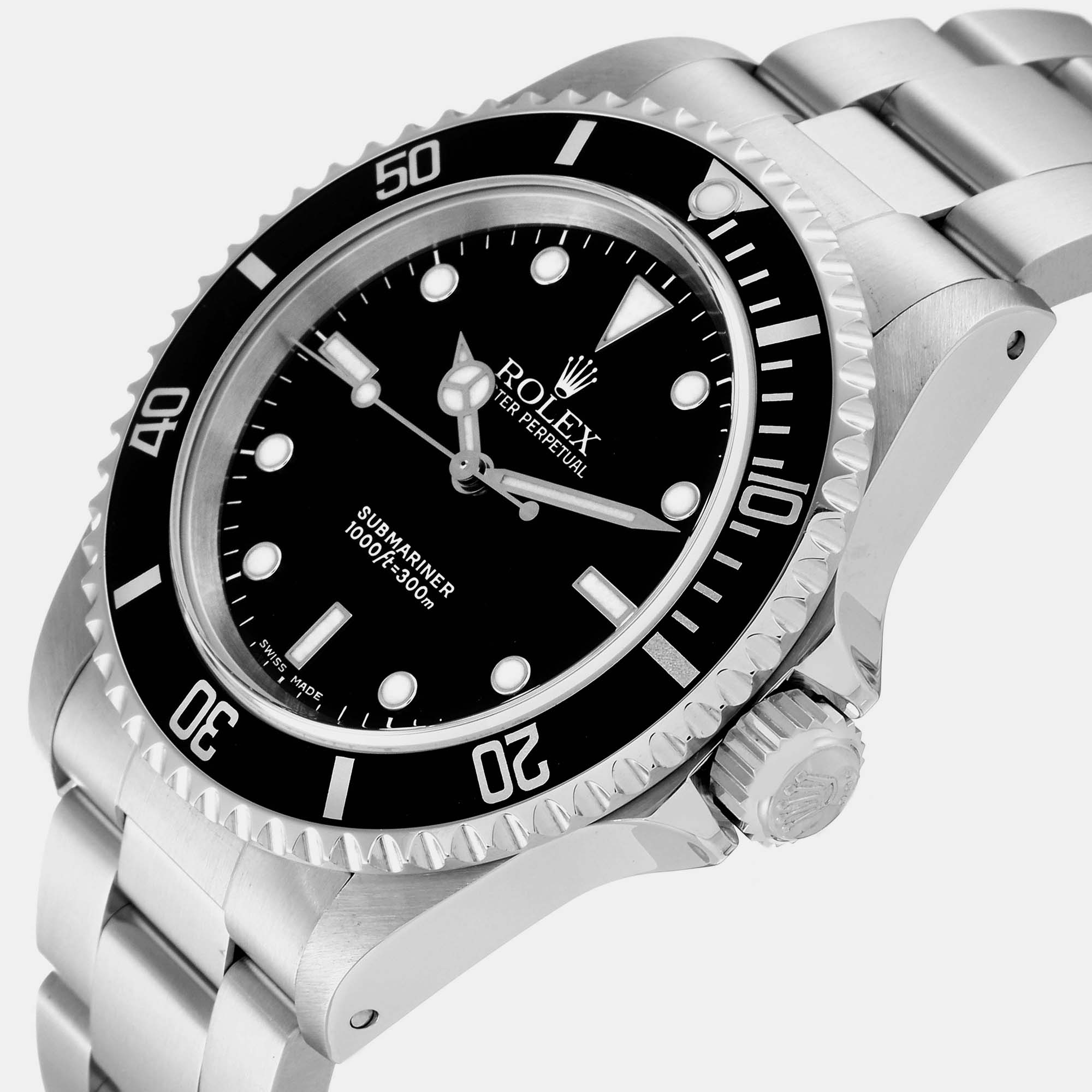 

Rolex Submariner No Date  2 Liner Steel Mens Watch 14060, Black