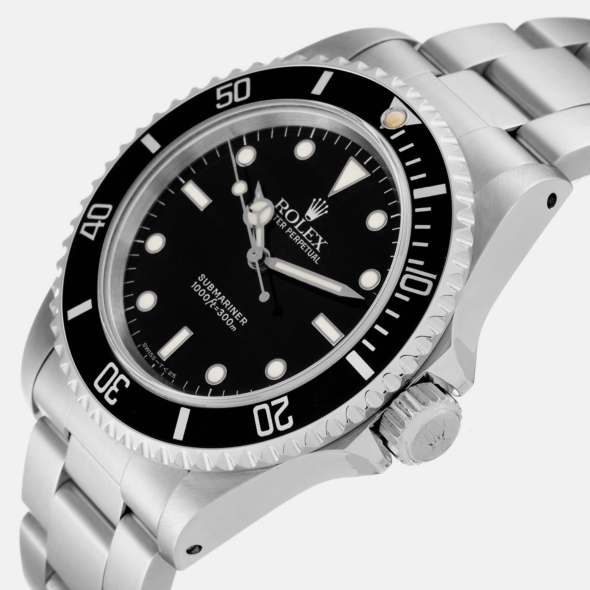 

Rolex Submariner No Date  2 Liner Steel Mens Watch 14060, Black