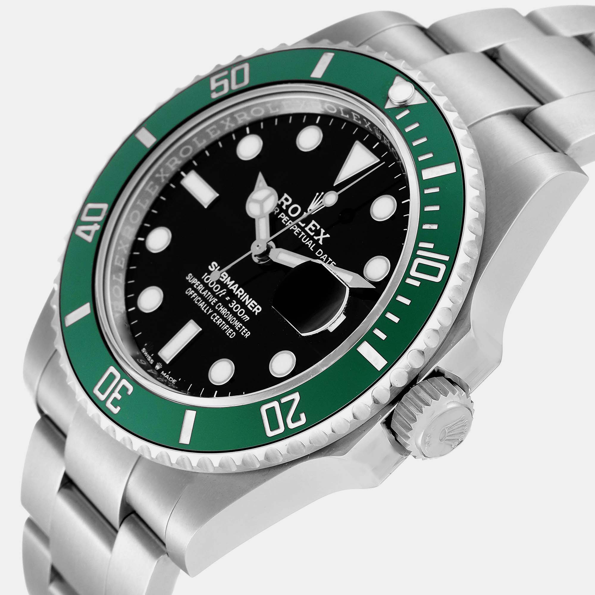 

Rolex Submariner Starbucks Green Ceramic Bezel Mens Watch 126610LV 41 mm, Black