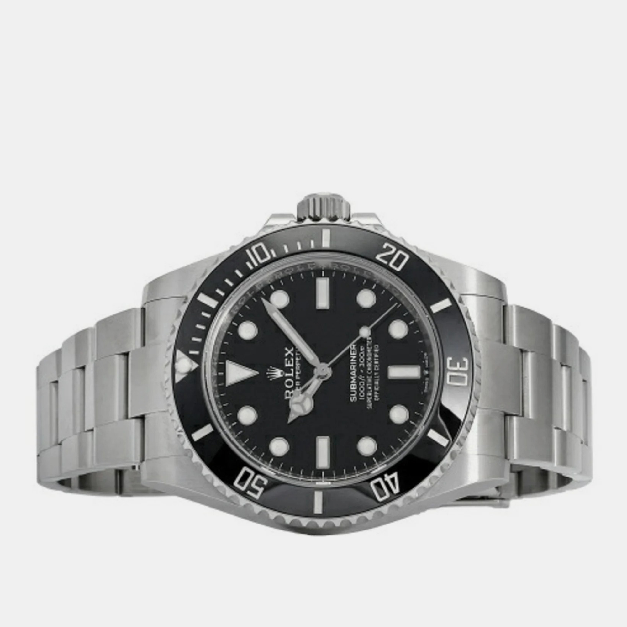 

Rolex Black Stainless Steel And Ceramic Submariner 124060 Automatic Men's Wristwatch 41 mm