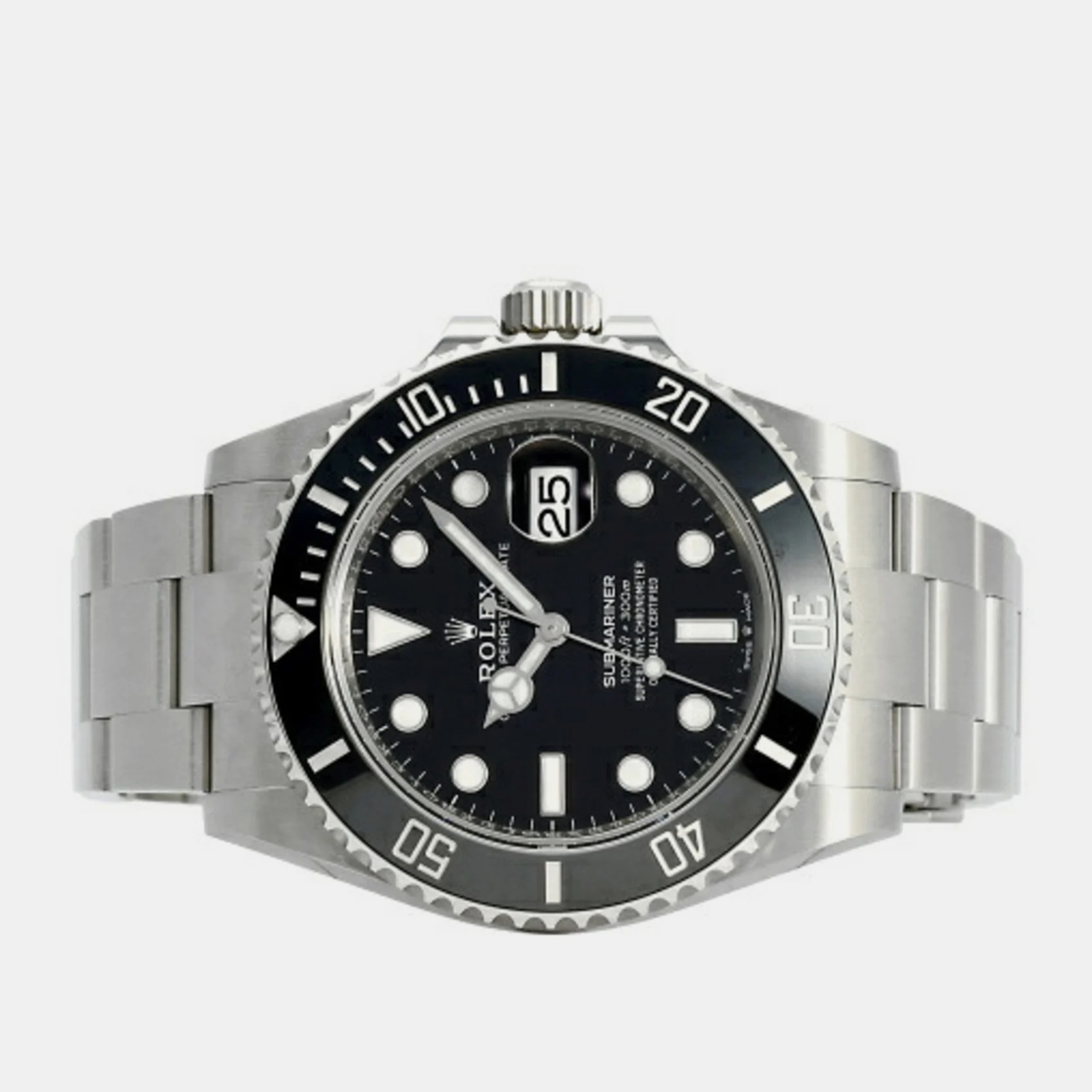 

Rolex Black Stainless Steel Submariner 126610 Automatic Men's Wristwatch 41 mm