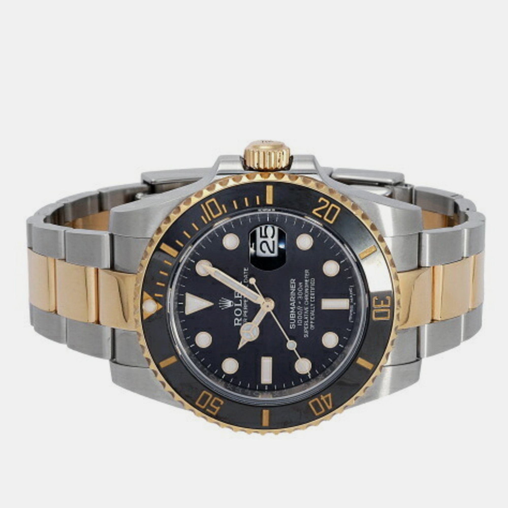 

Rolex Black 18k Yellow Gold And Stainless Steel Submariner 116613LN Automatic Men's Wristwatch 40 mm