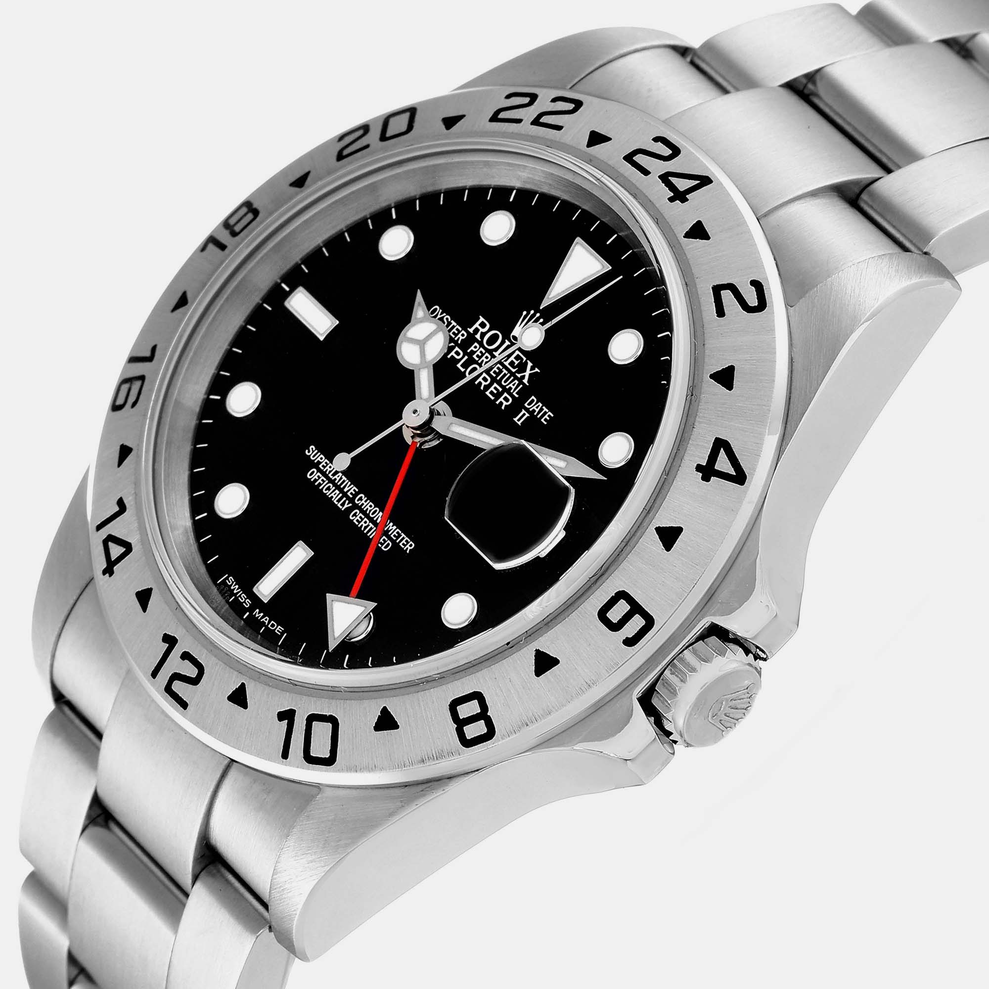 

Rolex Explorer II Black Dial Steel Mens Watch 16570 40 mm