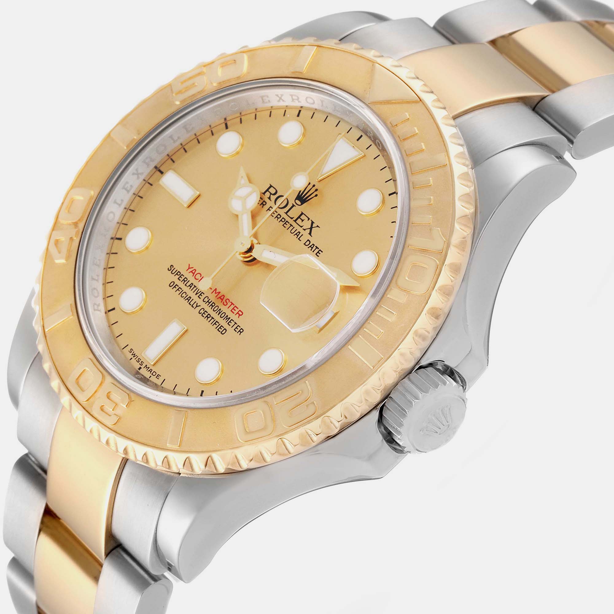 

Rolex Yachtmaster Steel Yellow Gold Champagne Dial Men's Watch 16623 40 mm