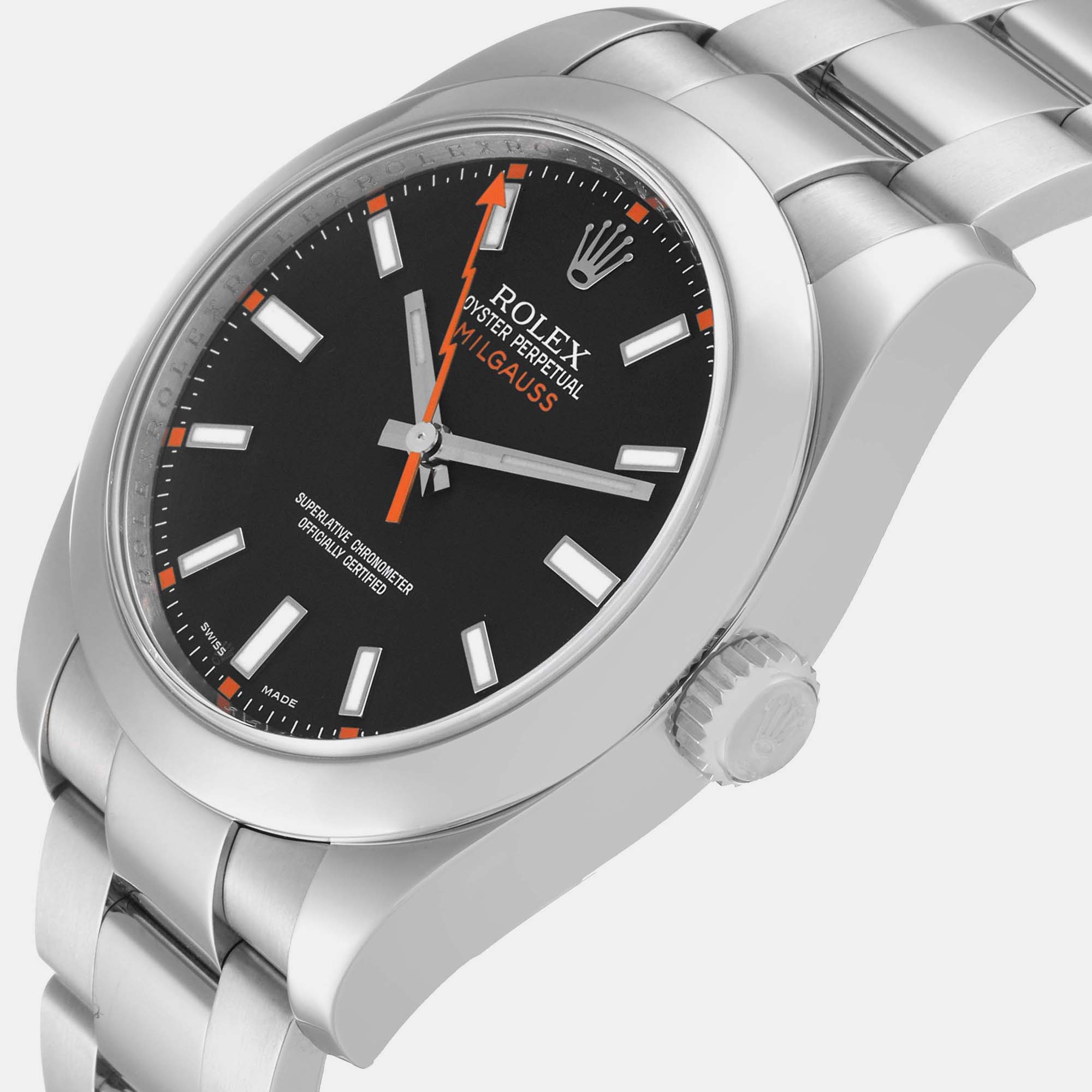 

Rolex Milgauss Black Dial Steel Mens Watch 116400 40 mm