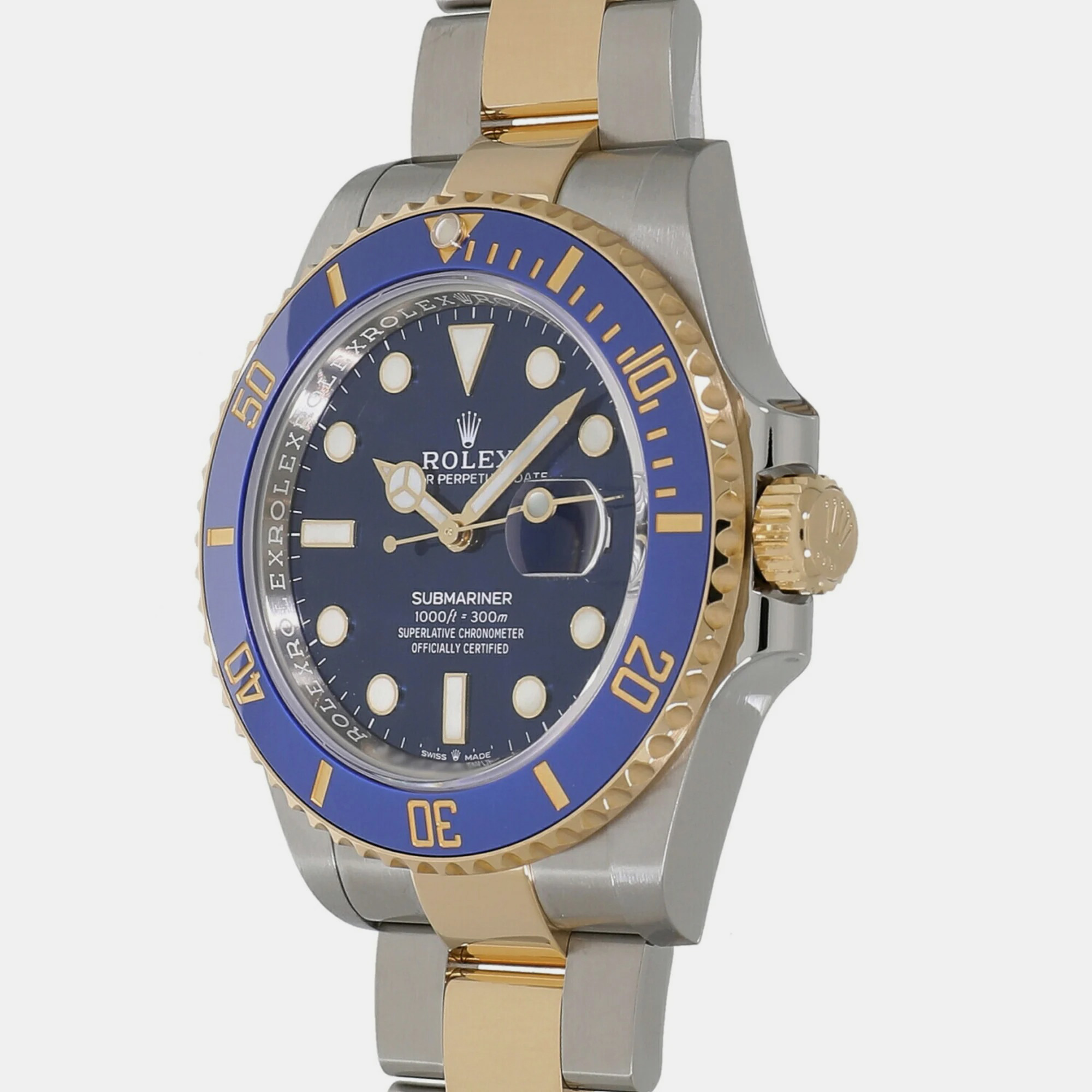 

Rolex Blue 18k Yellow Gold And Stainless Steel Submariner 126613LB Automatic Men's Wristwatch 41 mm