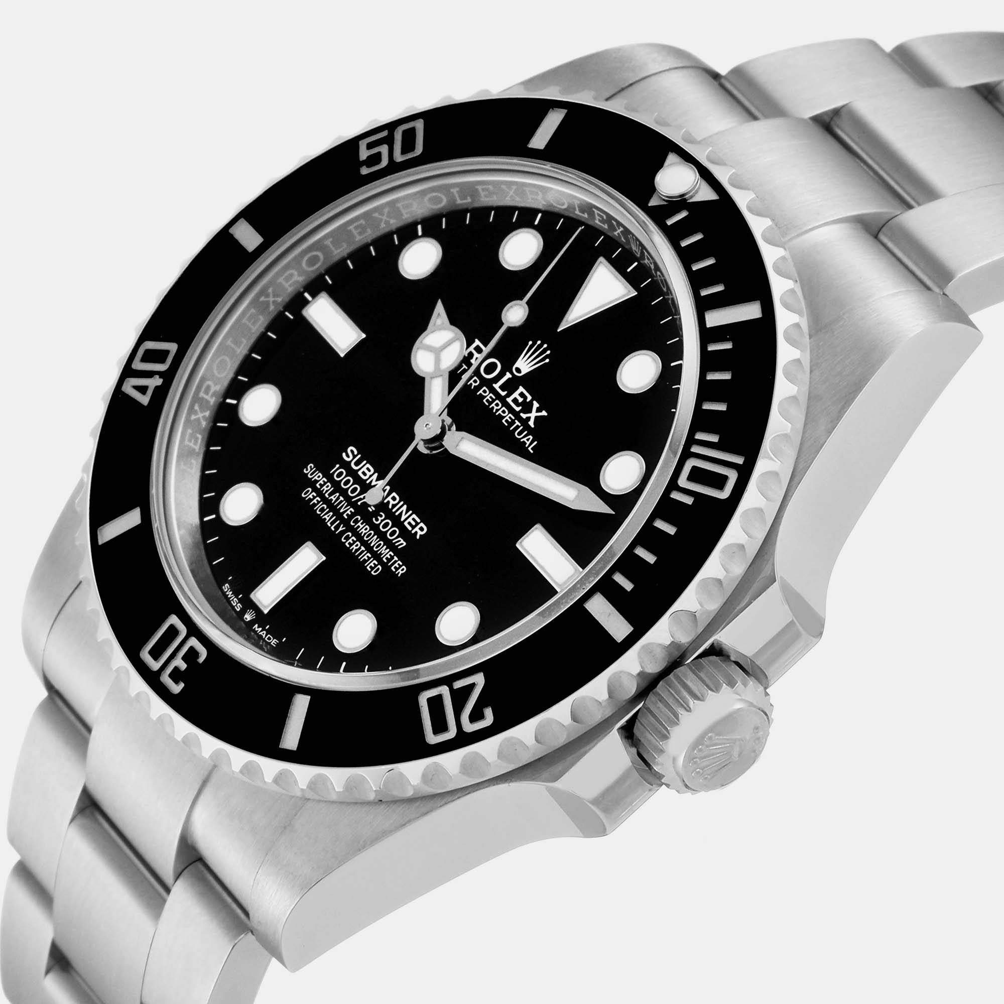 

Rolex Submariner Non-Date Ceramic Bezel Steel Men's Watch 124060 41 mm, Black