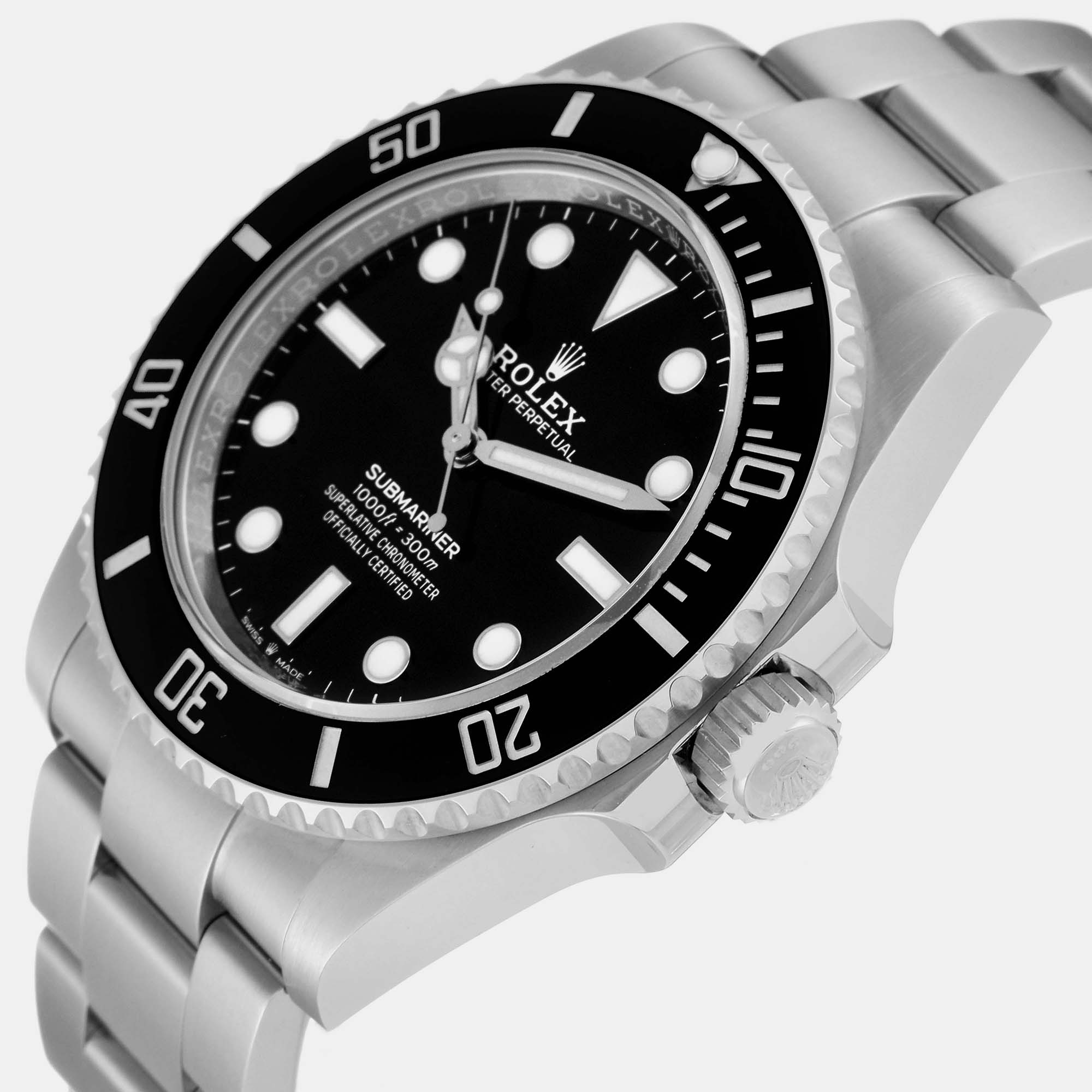 

Rolex Submariner Non-Date 4 Liner Ceramic Bezel Steel Mens Watch 124060 41 mm, Black