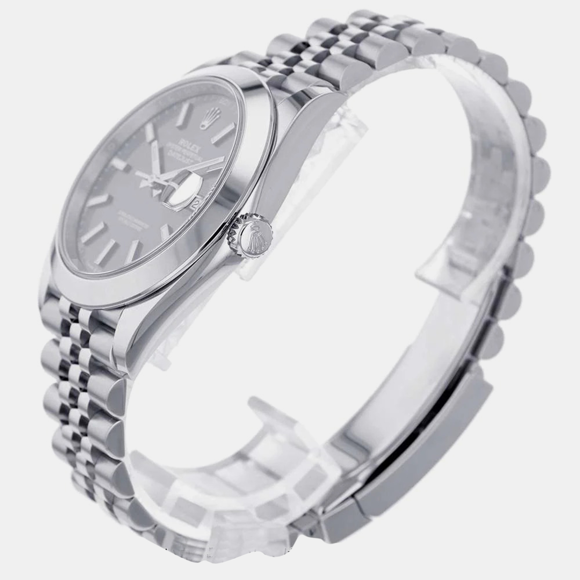 

Rolex Grey Stainless Steel Datejust 126300 Automatic Men's Wristwatch 41 mm