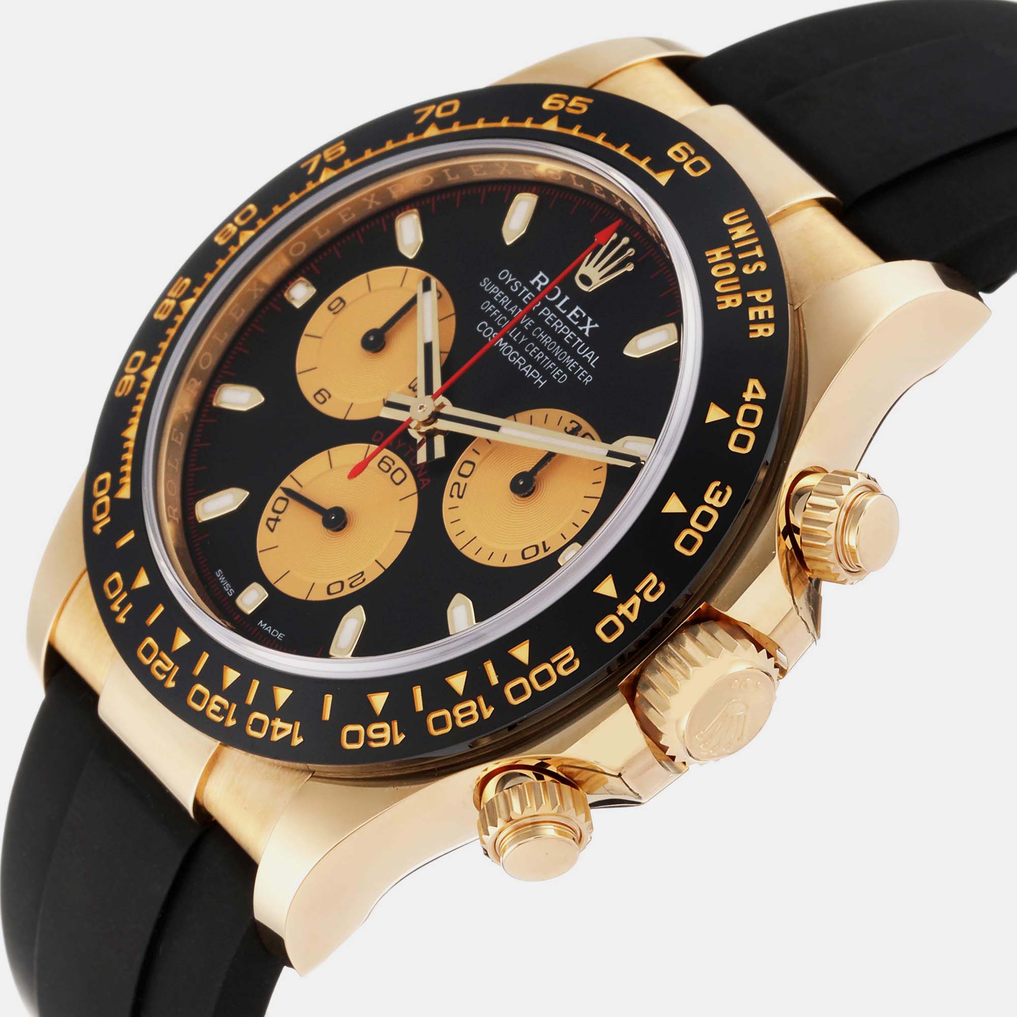 

Rolex Daytona Yellow Gold Black Dial Ceramic Bezel Men's Watch 116518 40 mm