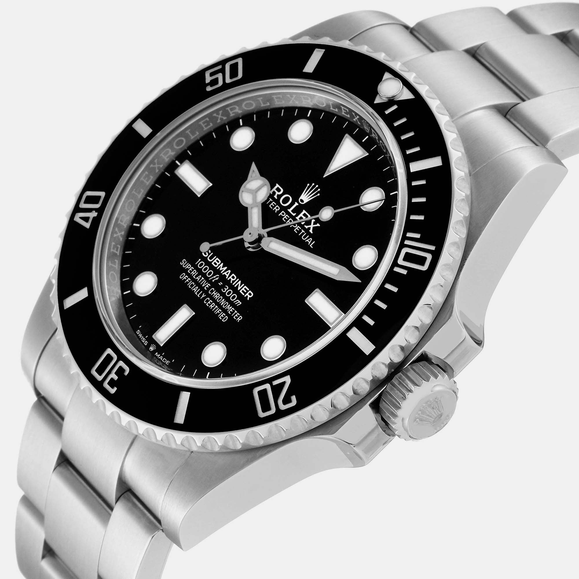 

Rolex Submariner Non-Date Ceramic Bezel Steel Men's Watch 124060 41 mm, Black
