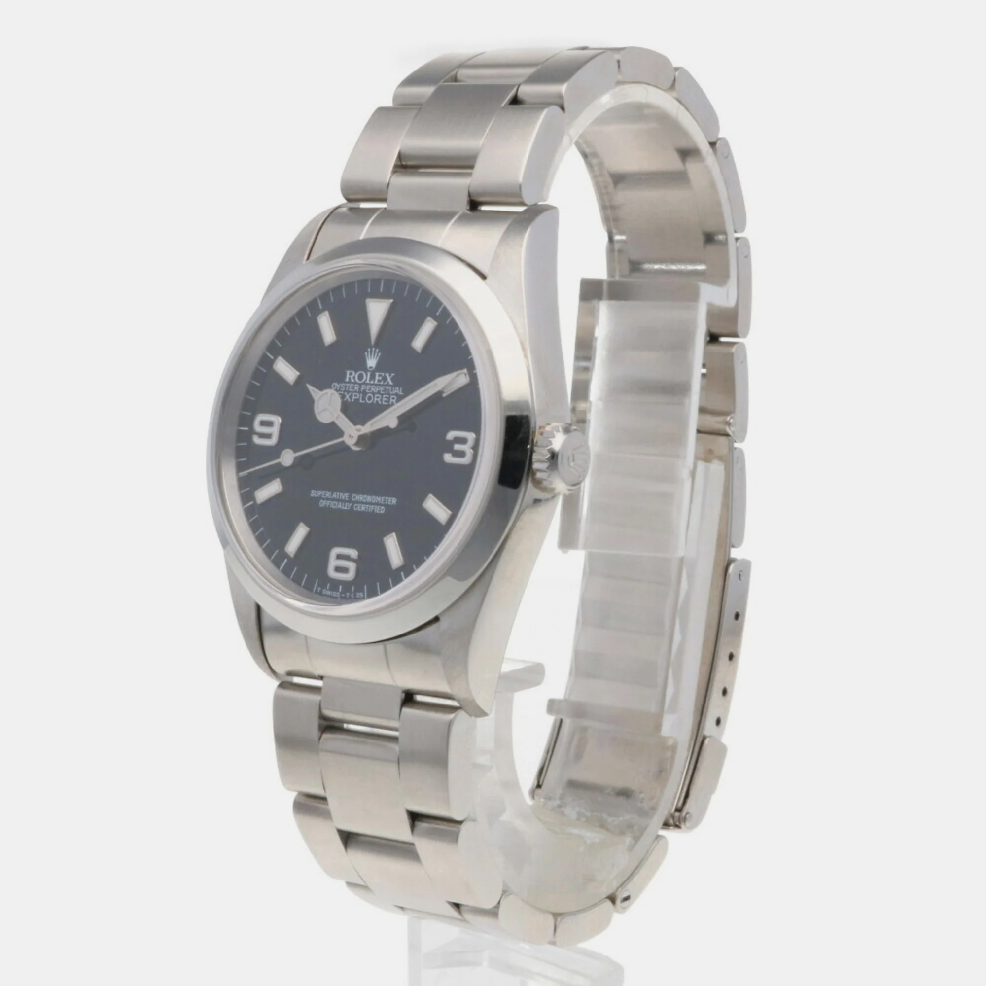 

Rolex Black Stainless Steel Explorer