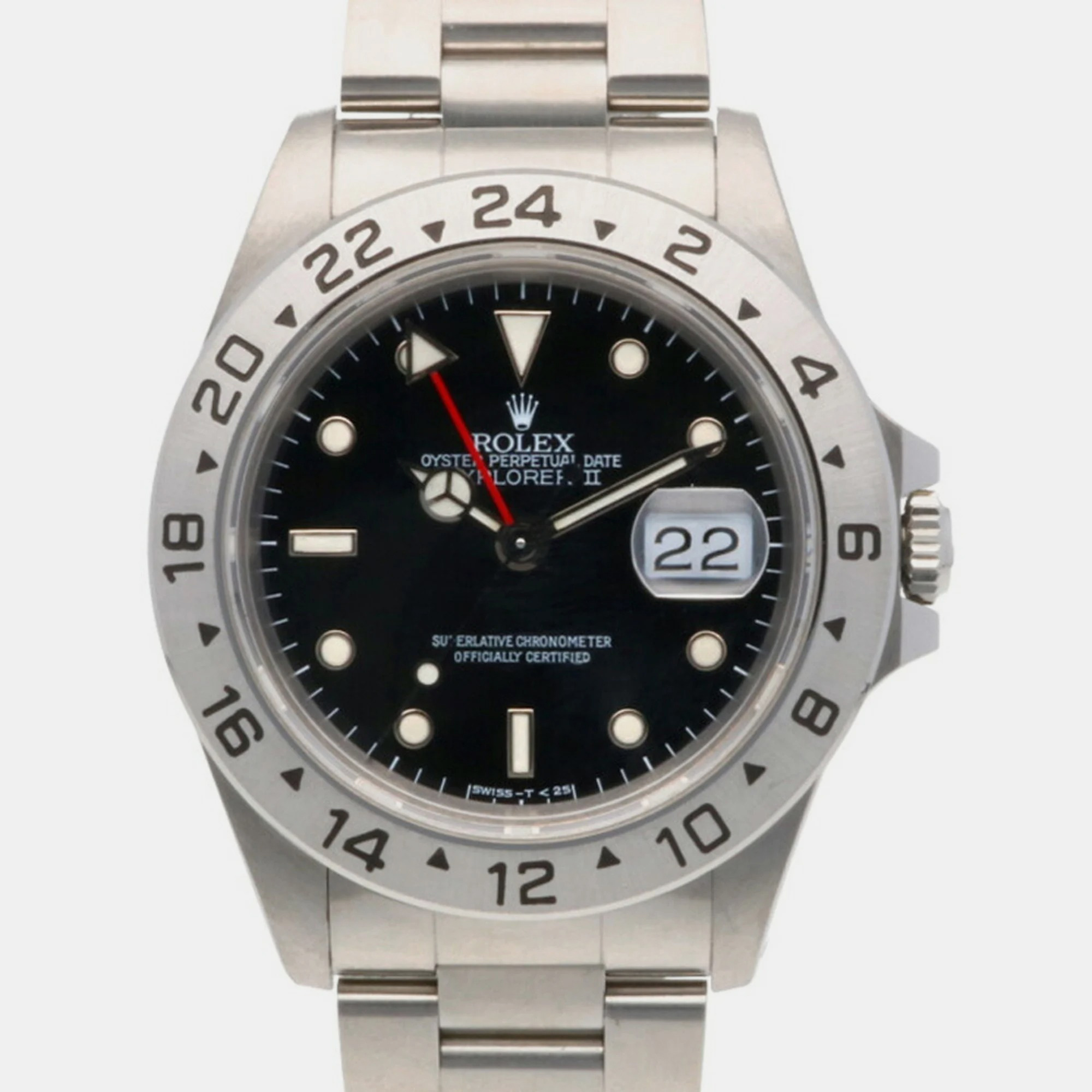 

Rolex Black Stainless Steel Explorer II Automatic Men's Wristwatch 42 mm