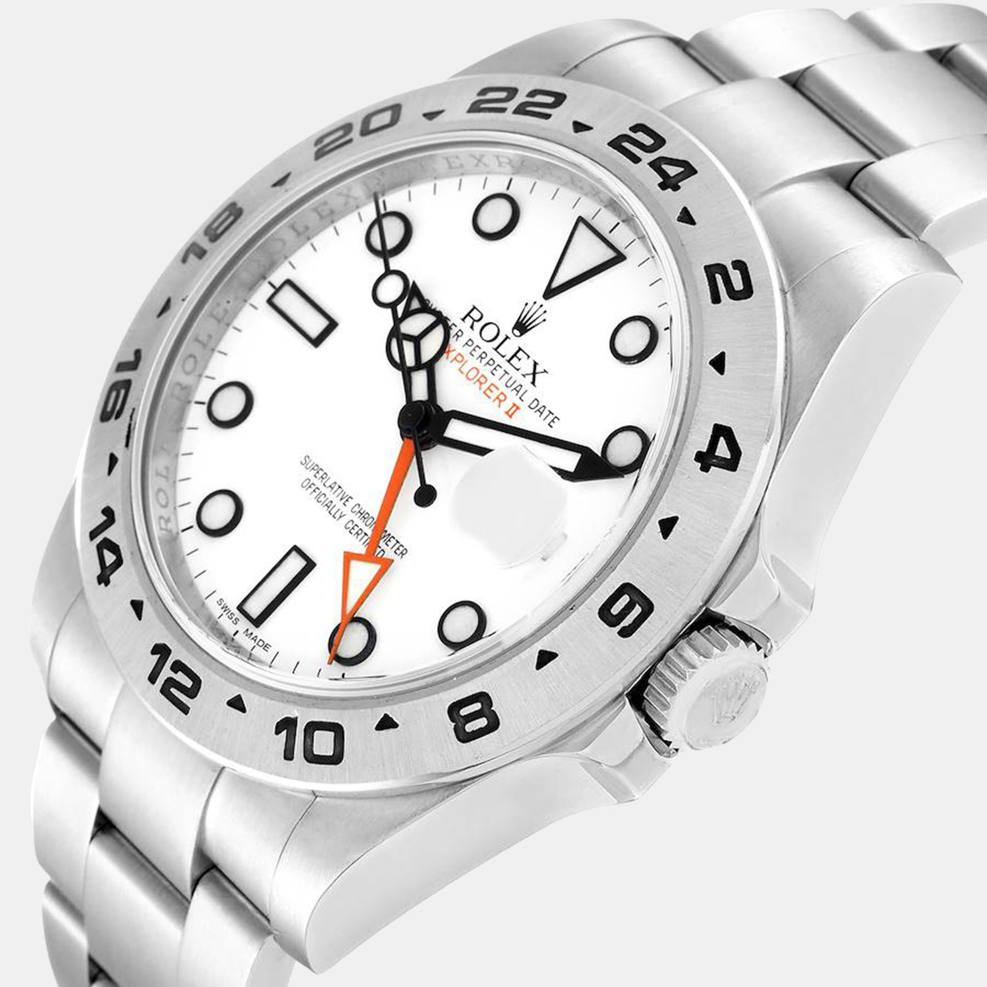 

Rolex Explorer II White Dial Orange Hand Steel Men's Watch 216570 42 mm