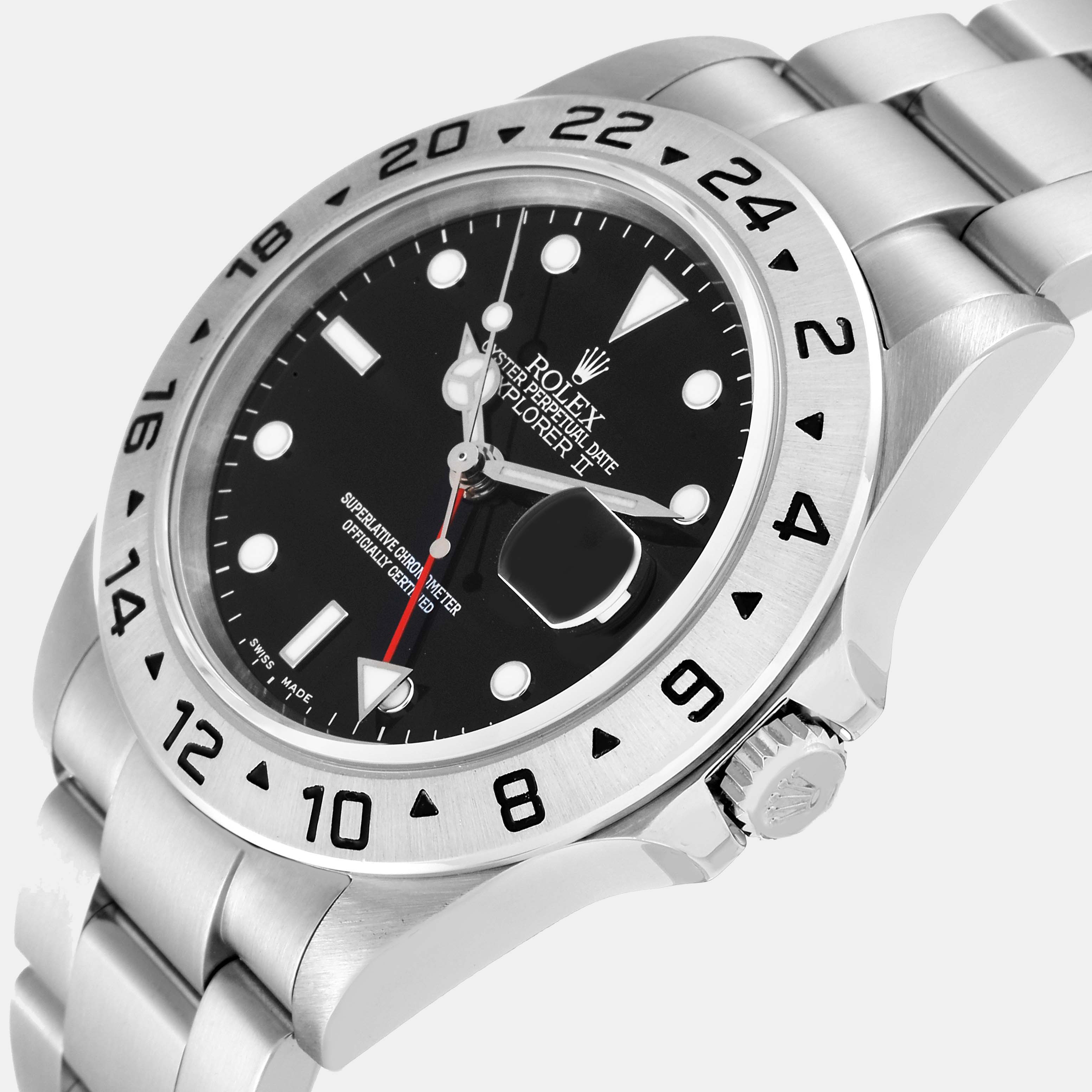 

Rolex Explorer II Black Dial Steel Men's Watch 16570 40 mm